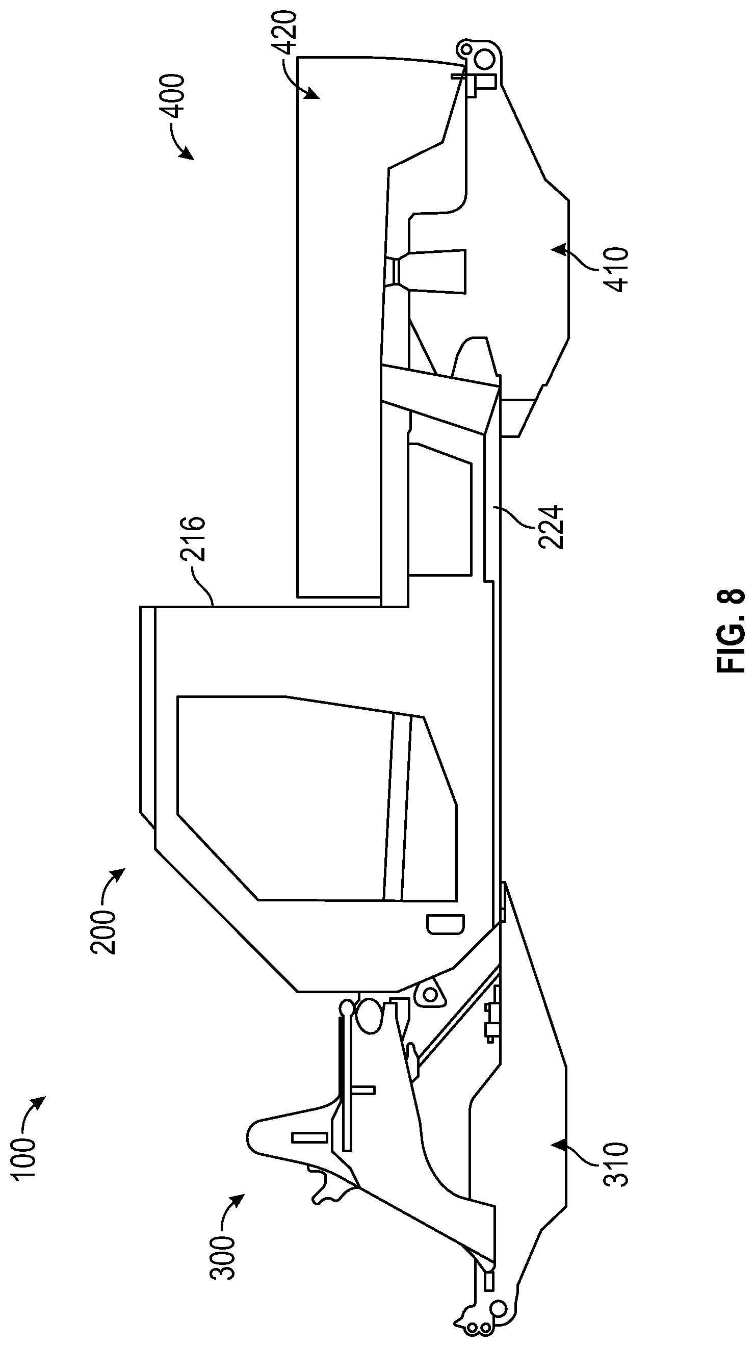 Patent US12311754 Figure 8 – Power export system for a military vehicle