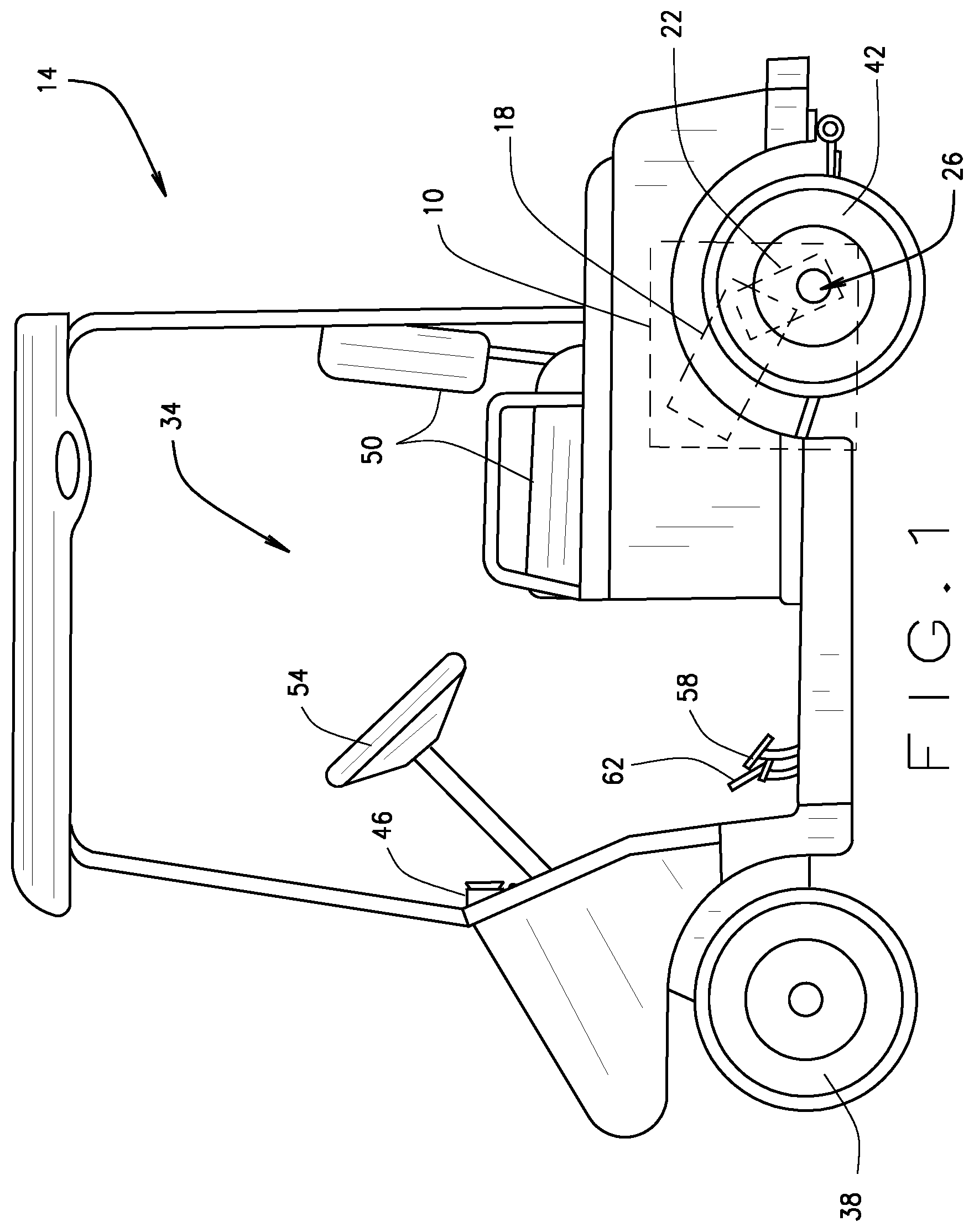 Patent US12311755 — Floating engine powertrain — Figure 1