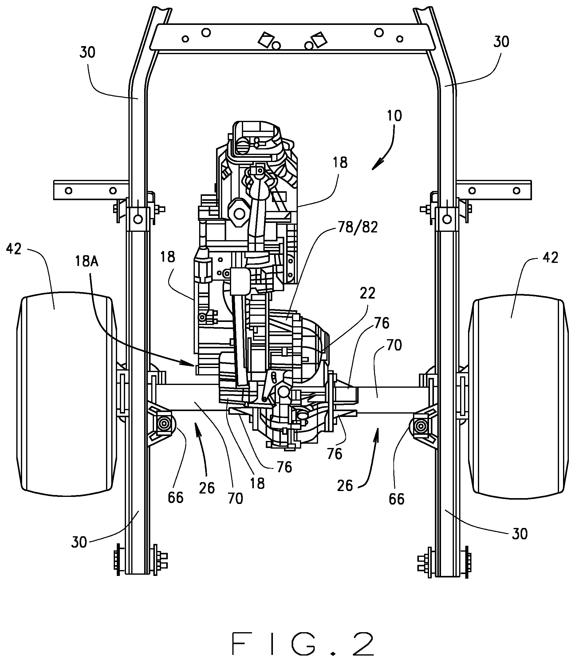 Patent US12311755 Figure 2 – Floating engine powertrain
