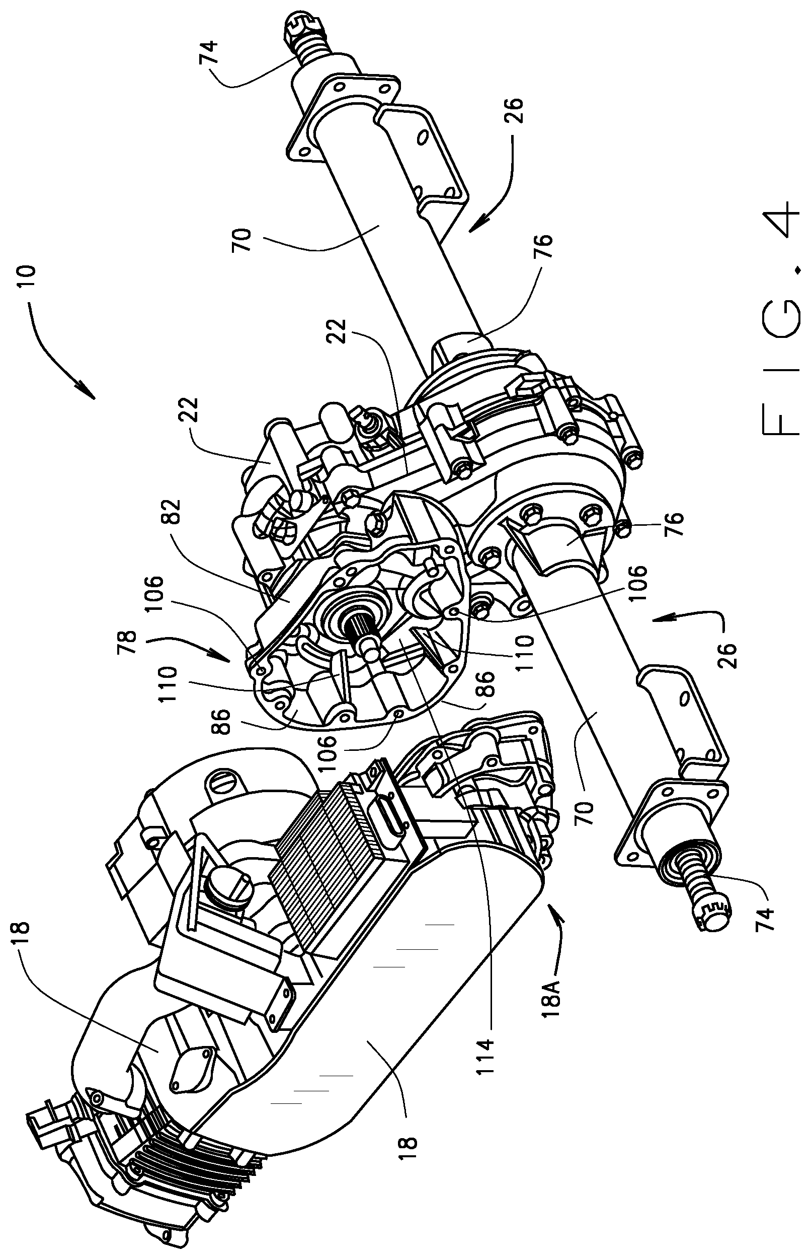 Patent US12311755 Figure 4 – Floating engine powertrain