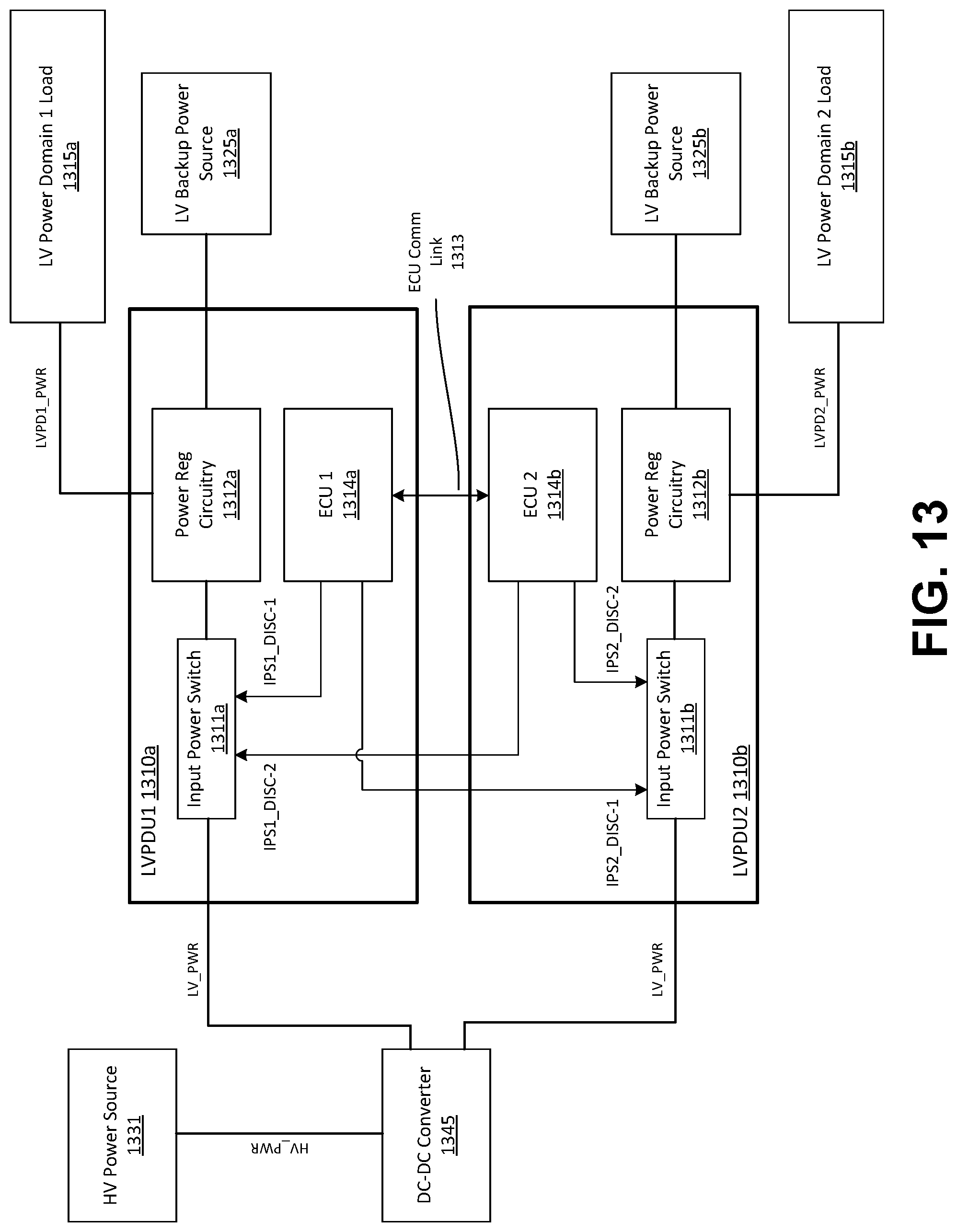 Patent US12311780 Figure 13 – Low voltage power distribution unit for autonomous vehicle
