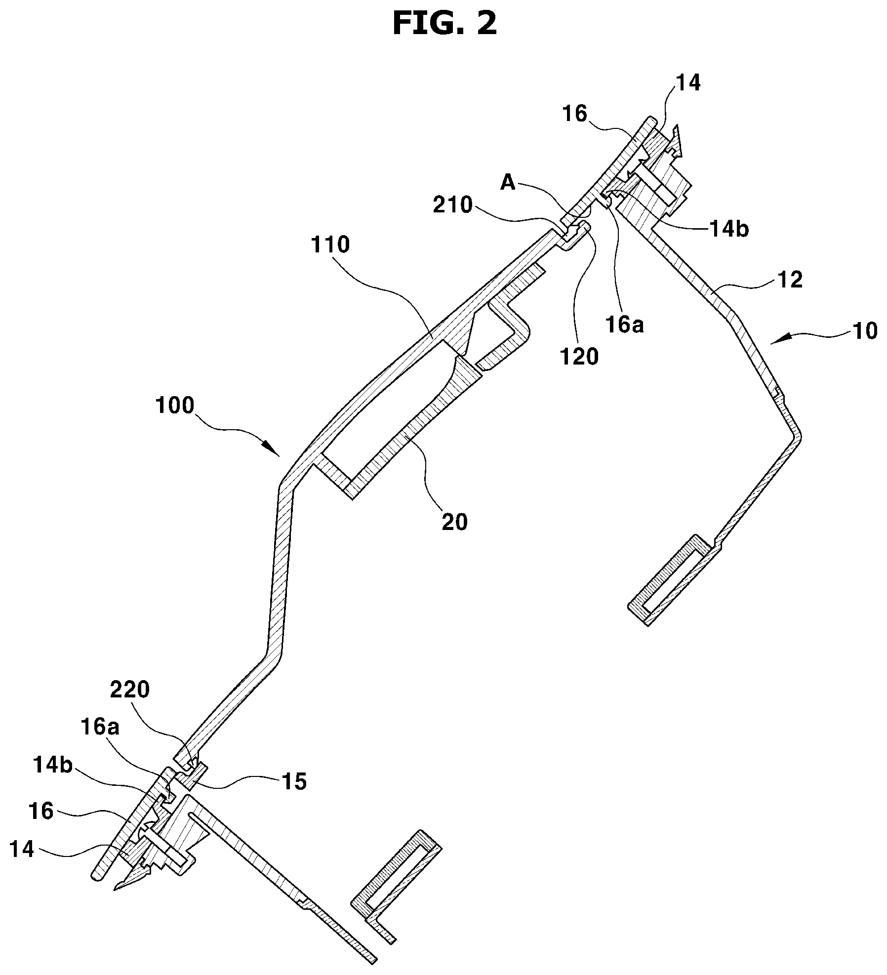 Patent US12311787 Figure 2 – Charging door device for vehicle
