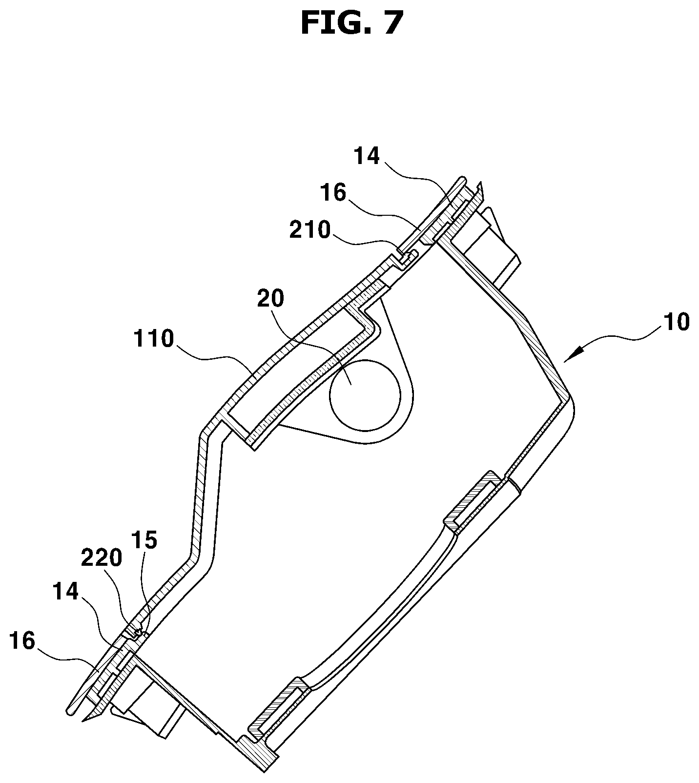 Patent US12311787 Figure 7 – Charging door device for vehicle