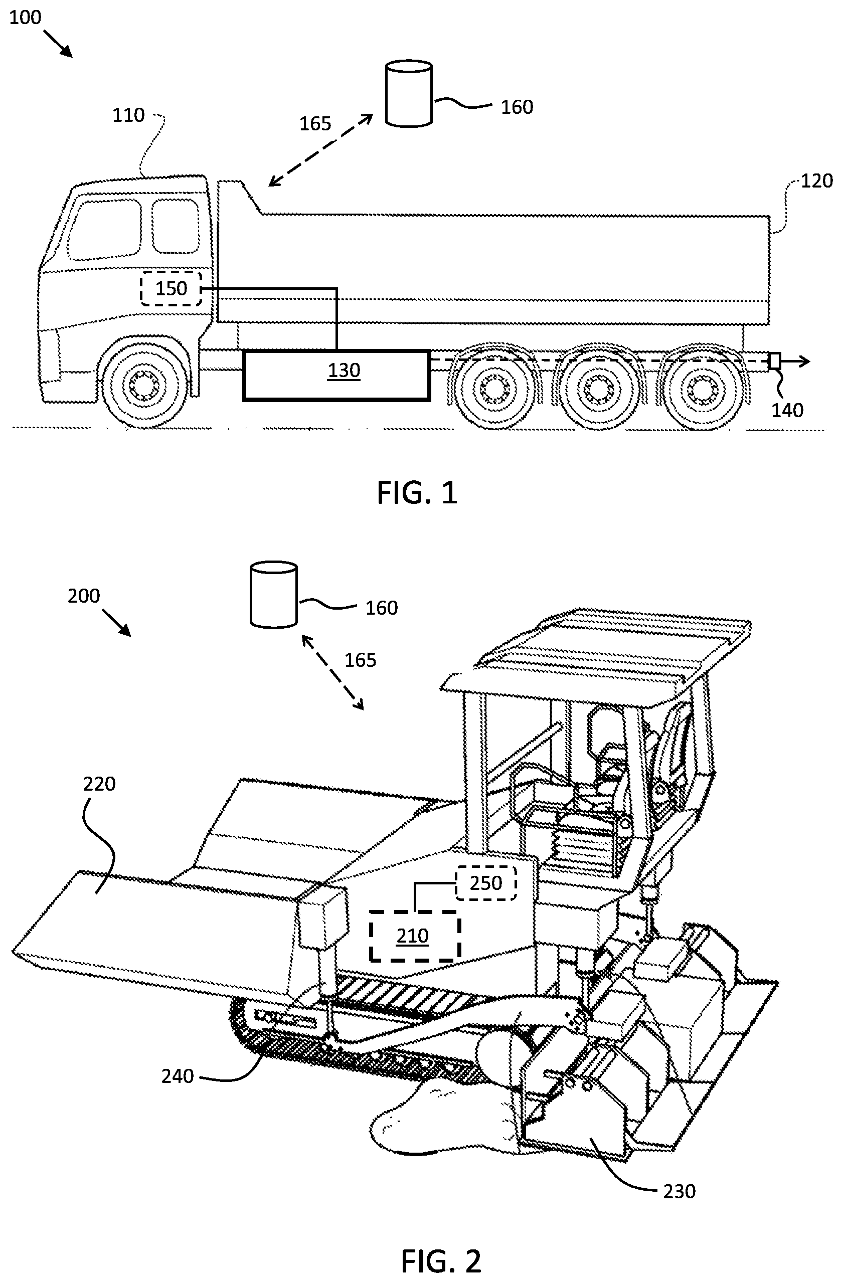 Patent US12311793 Figure 1 – Road construction machines for an electric road construction site