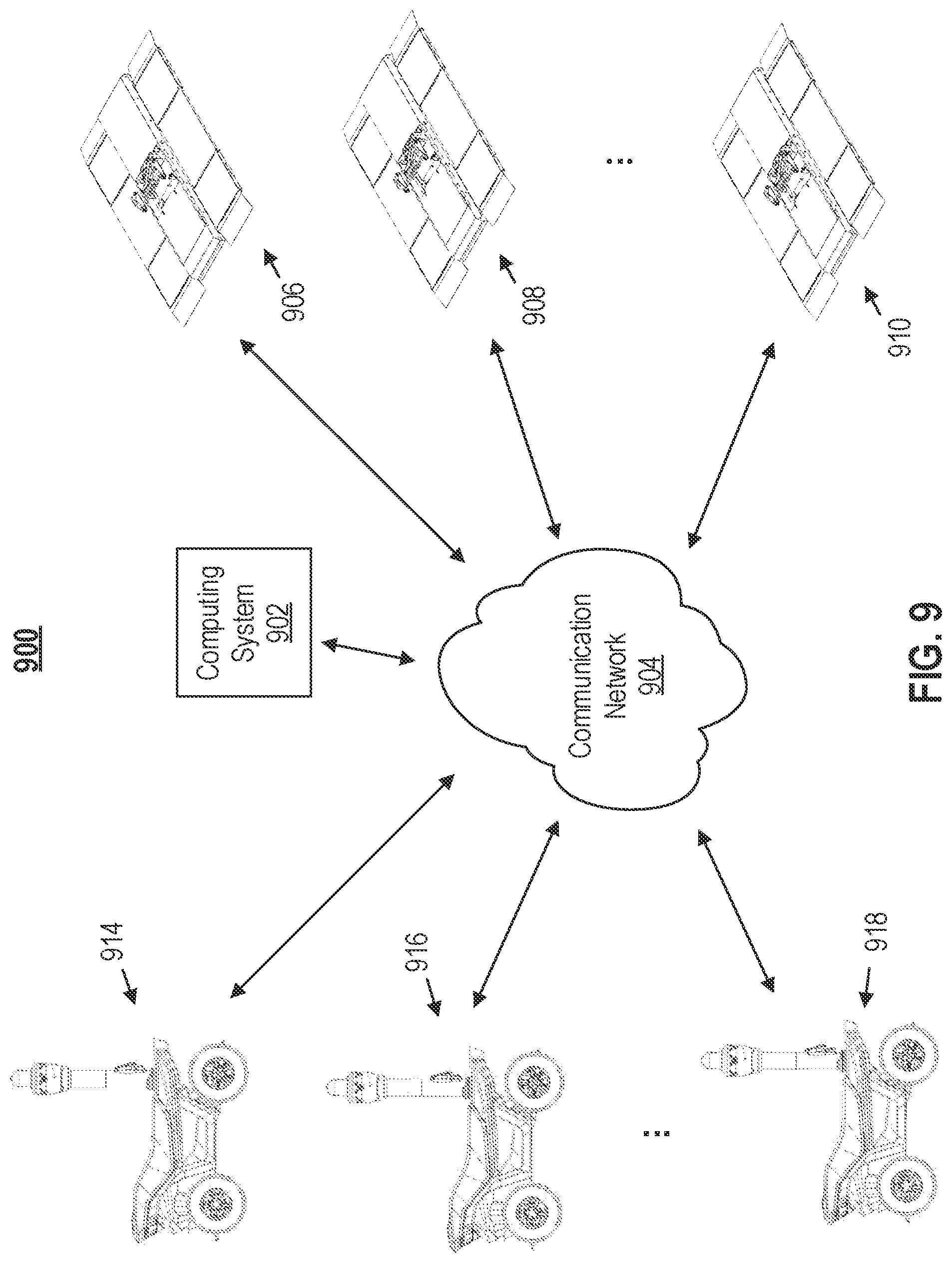 Patent US12311794 Figure 8 – Robot docking stations