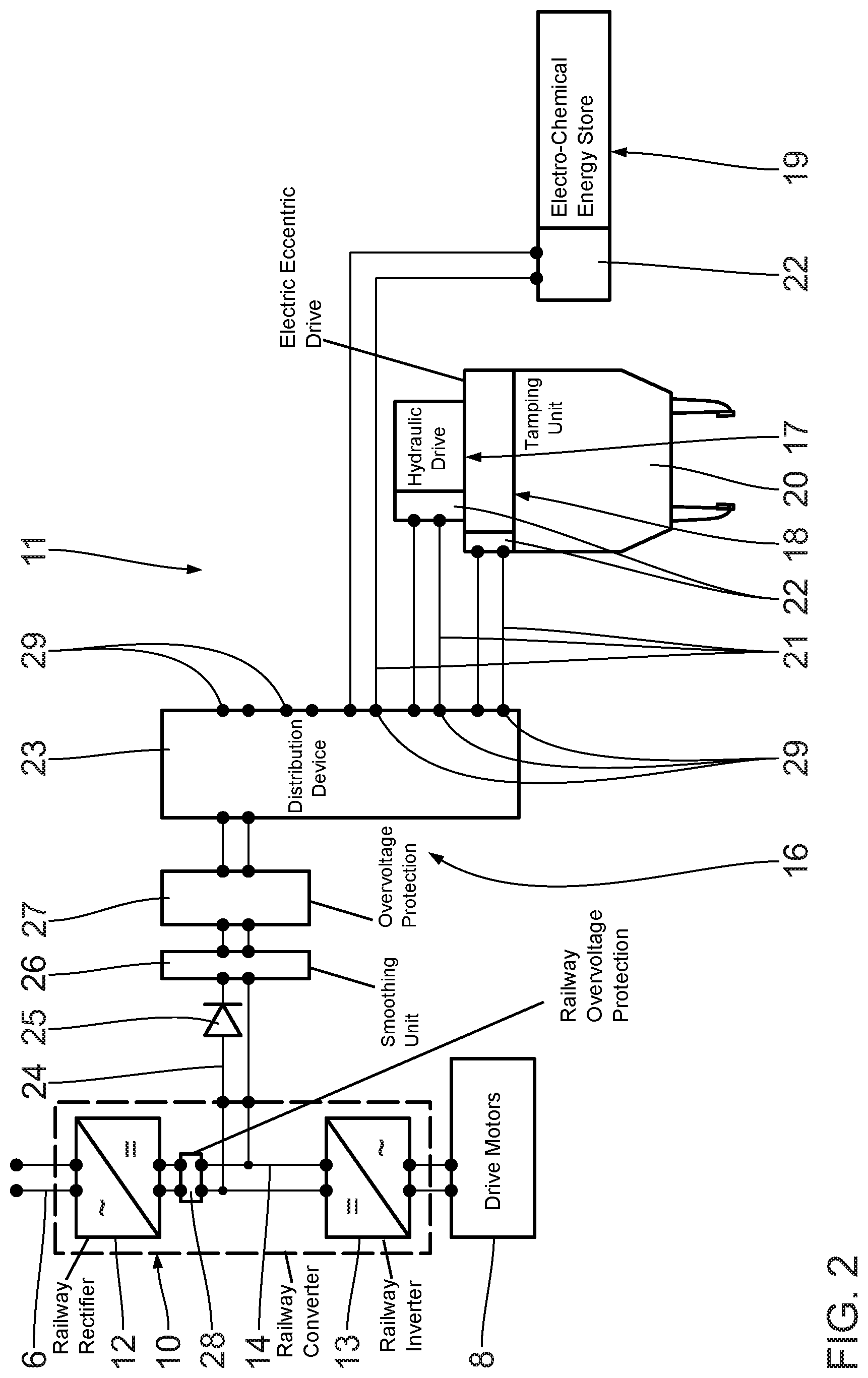 Patent US12311806 Figure 2 – Interface device for a track maintenance machine