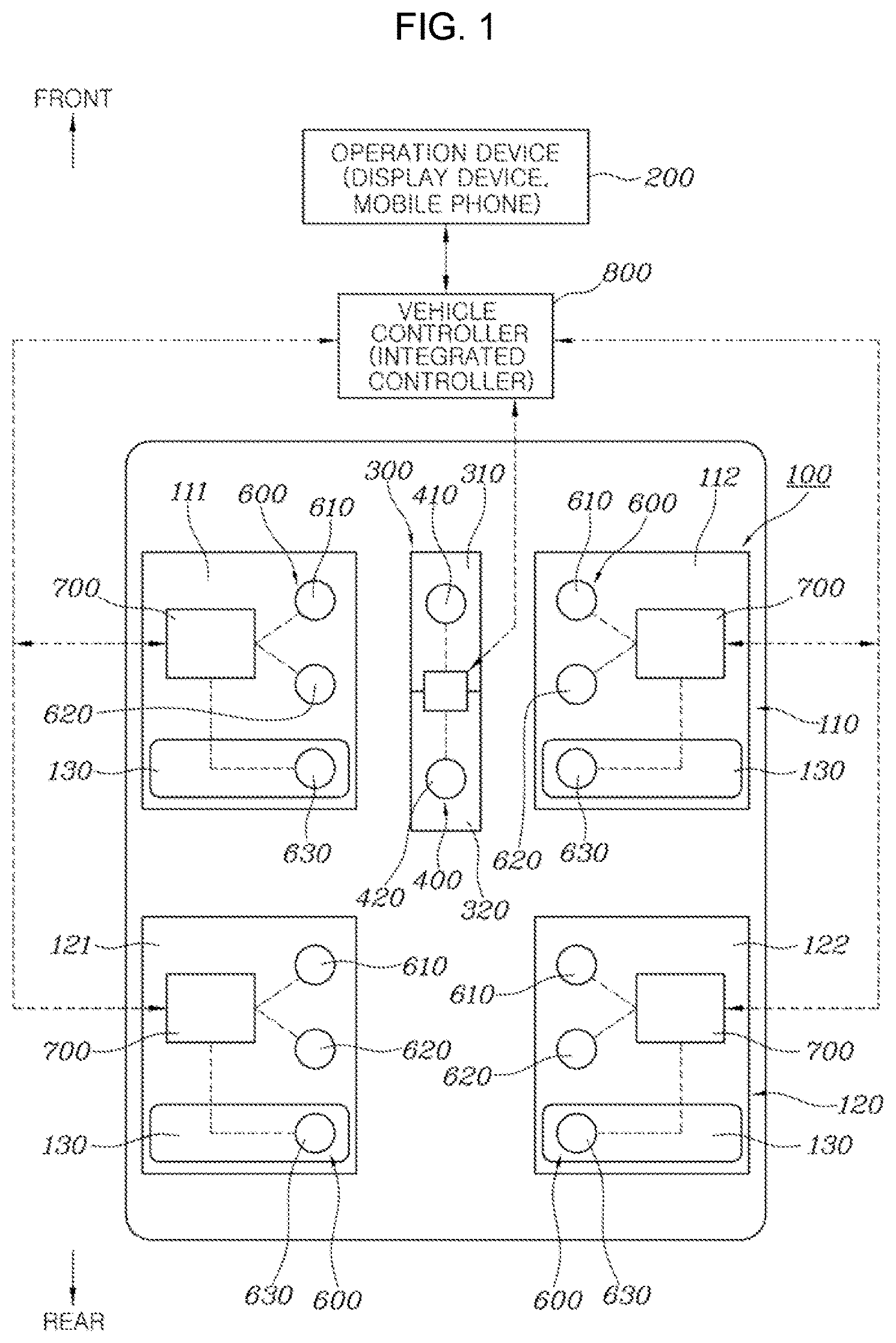 Patent US12311807 — Seat automatic arrangement method and apparatus of autonomous driving vehicle — Figure 1