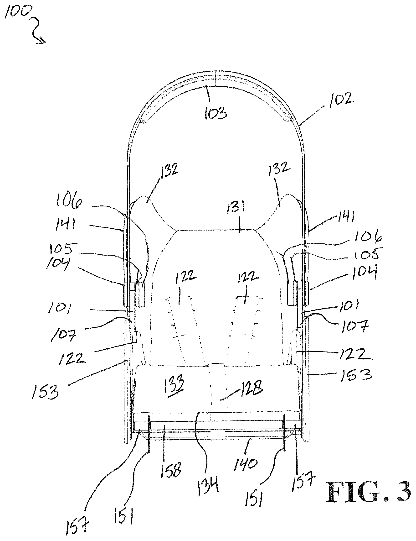 Patent US12311809 Figure 3 – Child safety seat