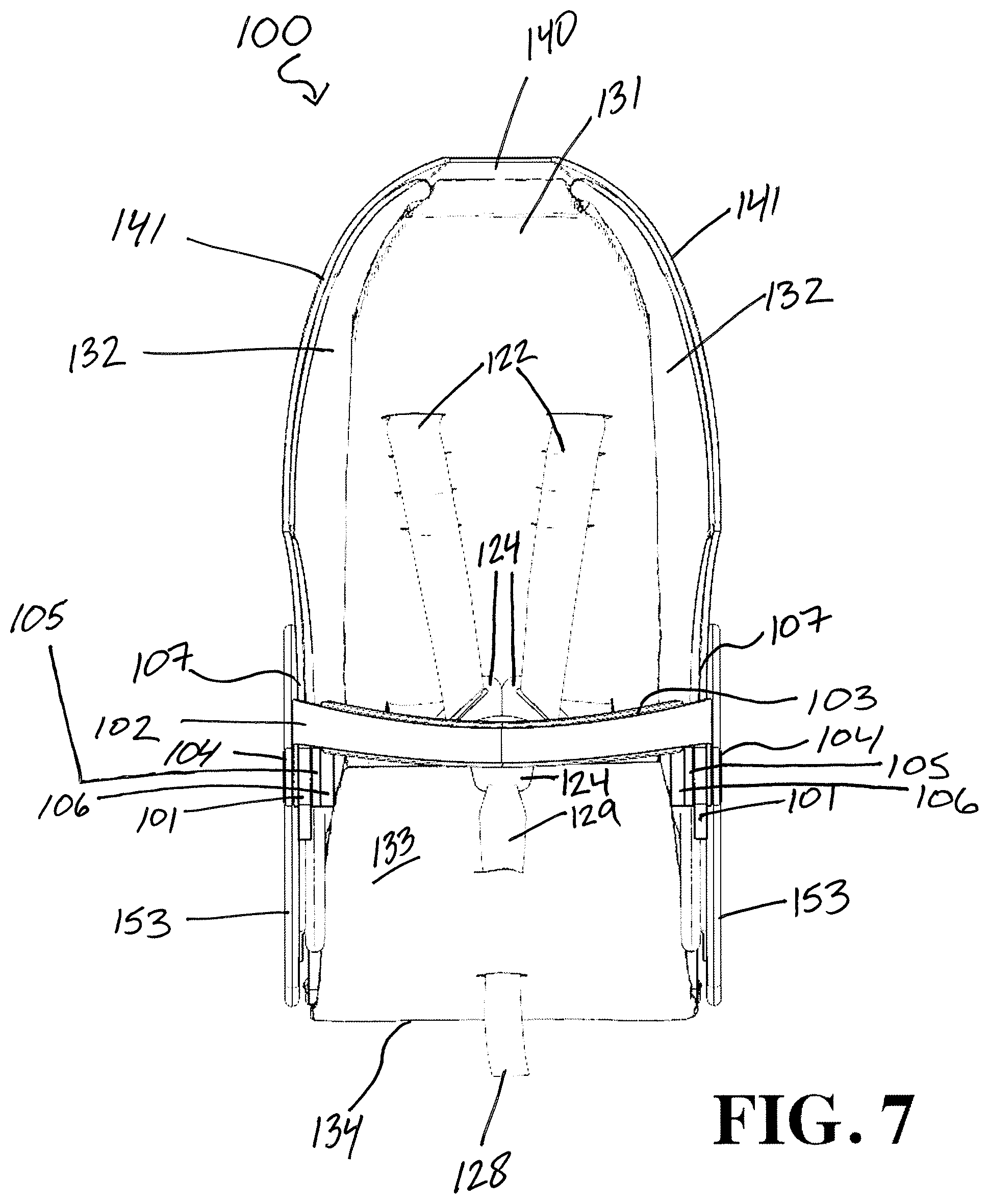 Patent US12311809 Figure 7 – Child safety seat