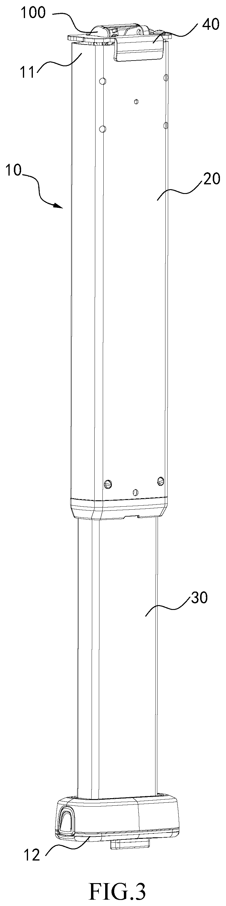 Patent US12311812 Figure 2 – Indicator assembly of a supporting leg device for a safety seat and safety seat