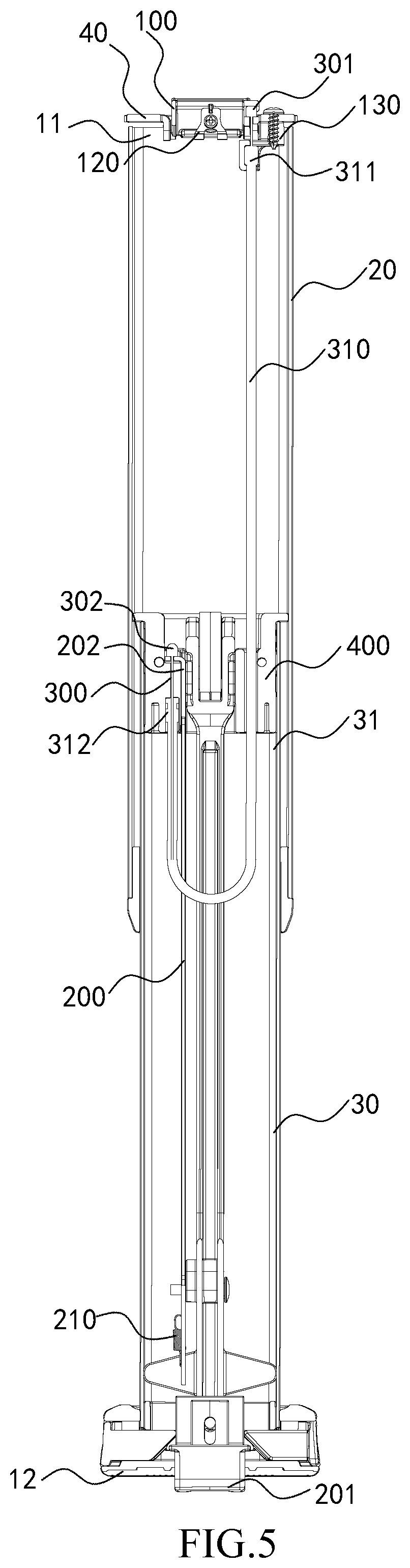 Patent US12311812 Figure 4 – Indicator assembly of a supporting leg device for a safety seat and safety seat