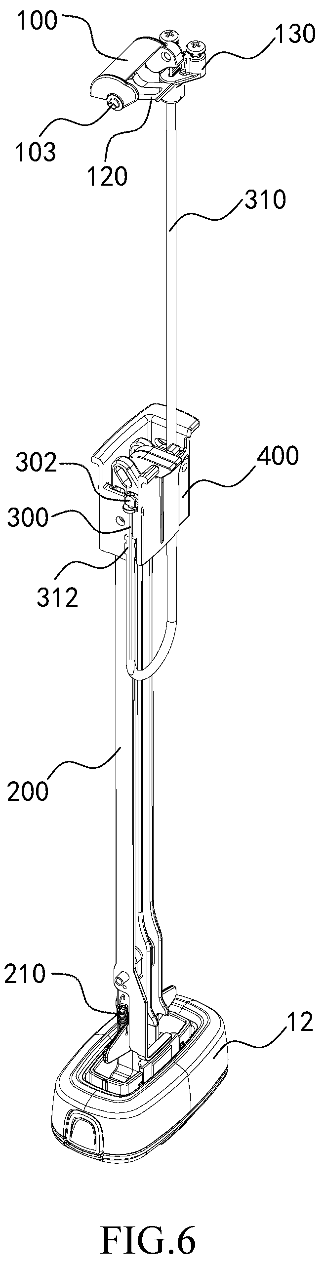 Patent US12311812 Figure 5 – Indicator assembly of a supporting leg device for a safety seat and safety seat