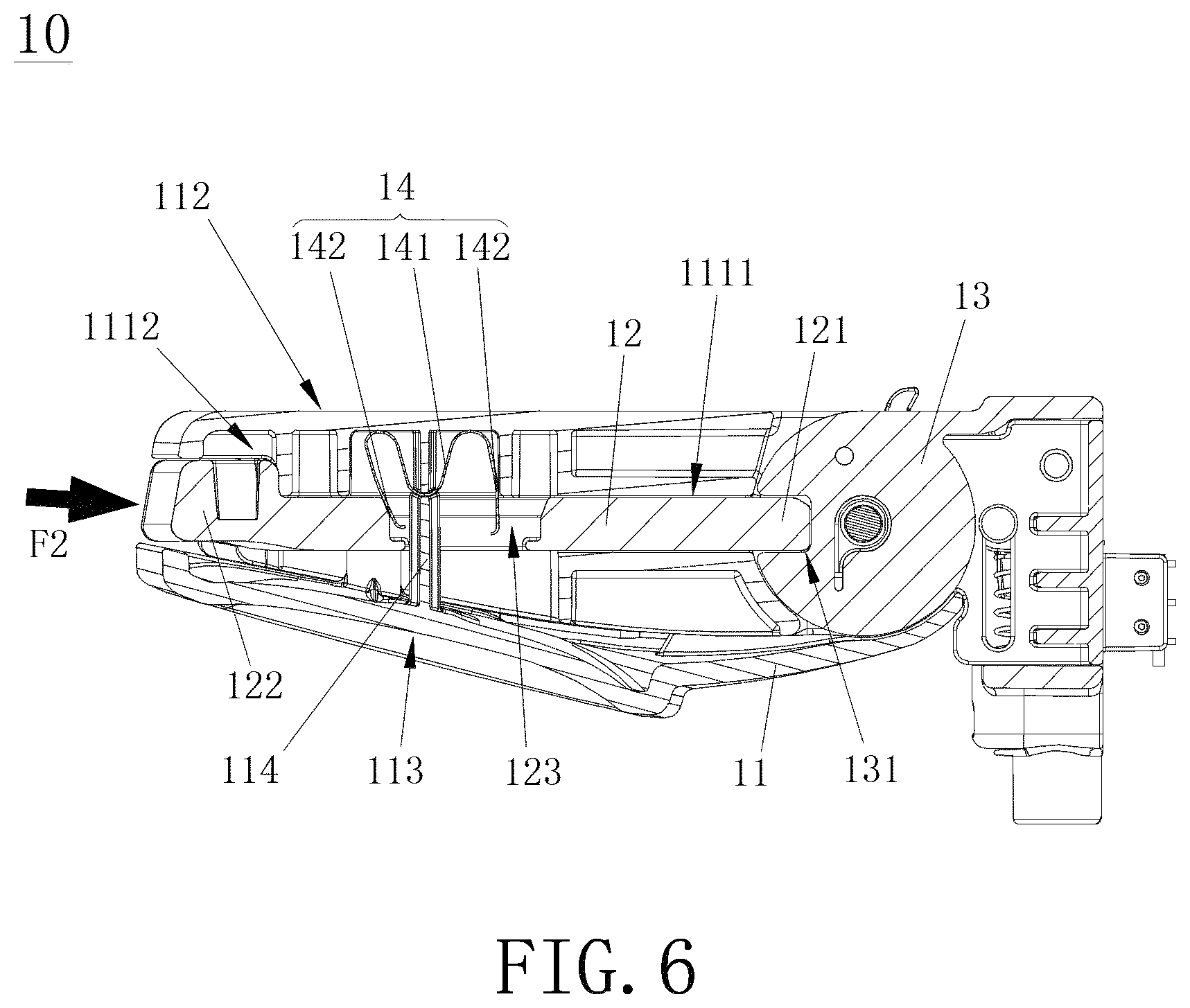 Patent US12311815 Figure 6 – Child safety seat and side collision protection mechanism thereof