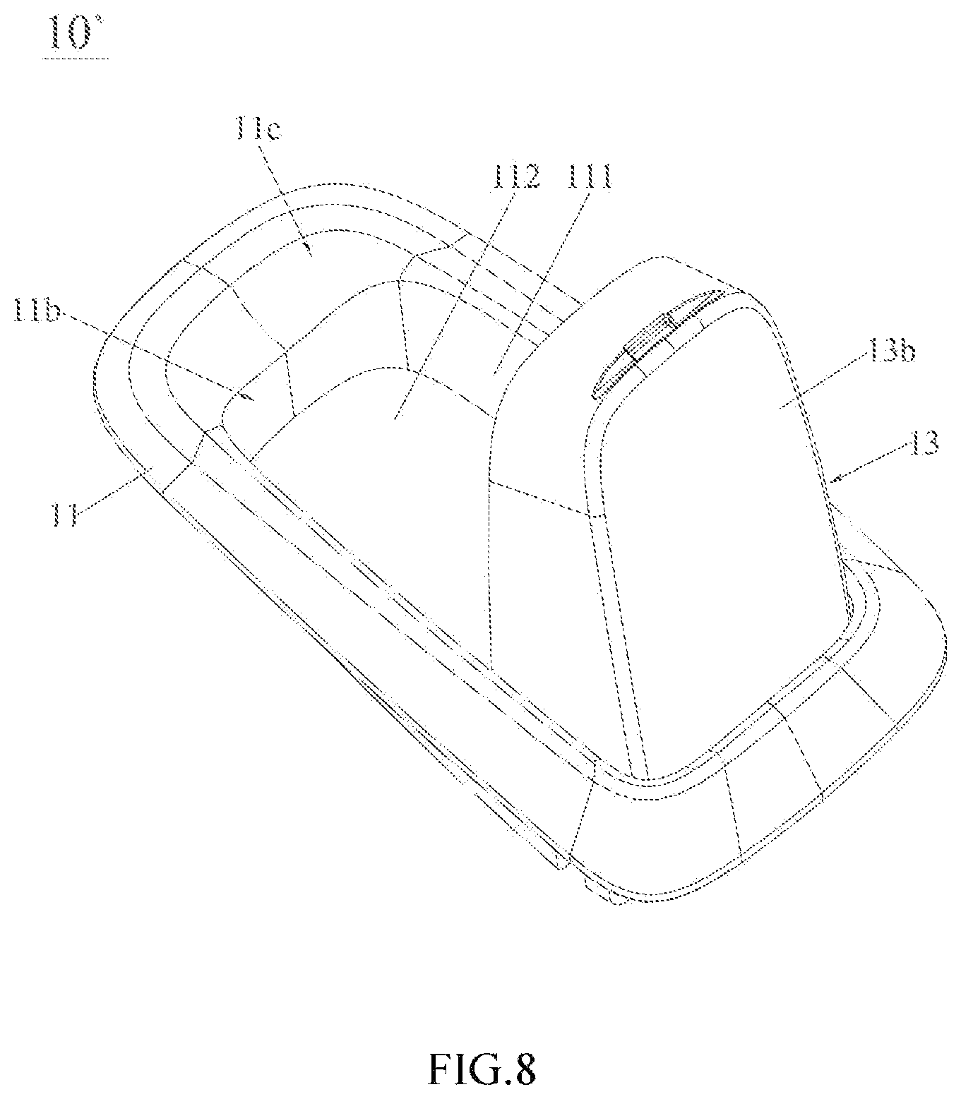 Patent US12311816 Figure 8 – Child safety seat and side impact protection device thereof