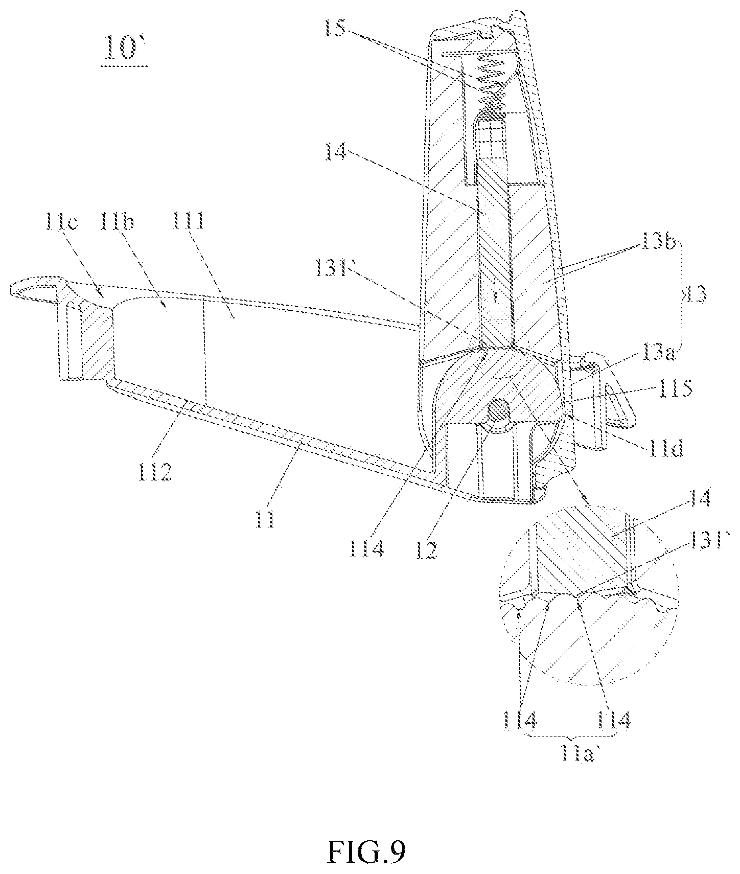 Patent US12311816 Figure 9 – Child safety seat and side impact protection device thereof