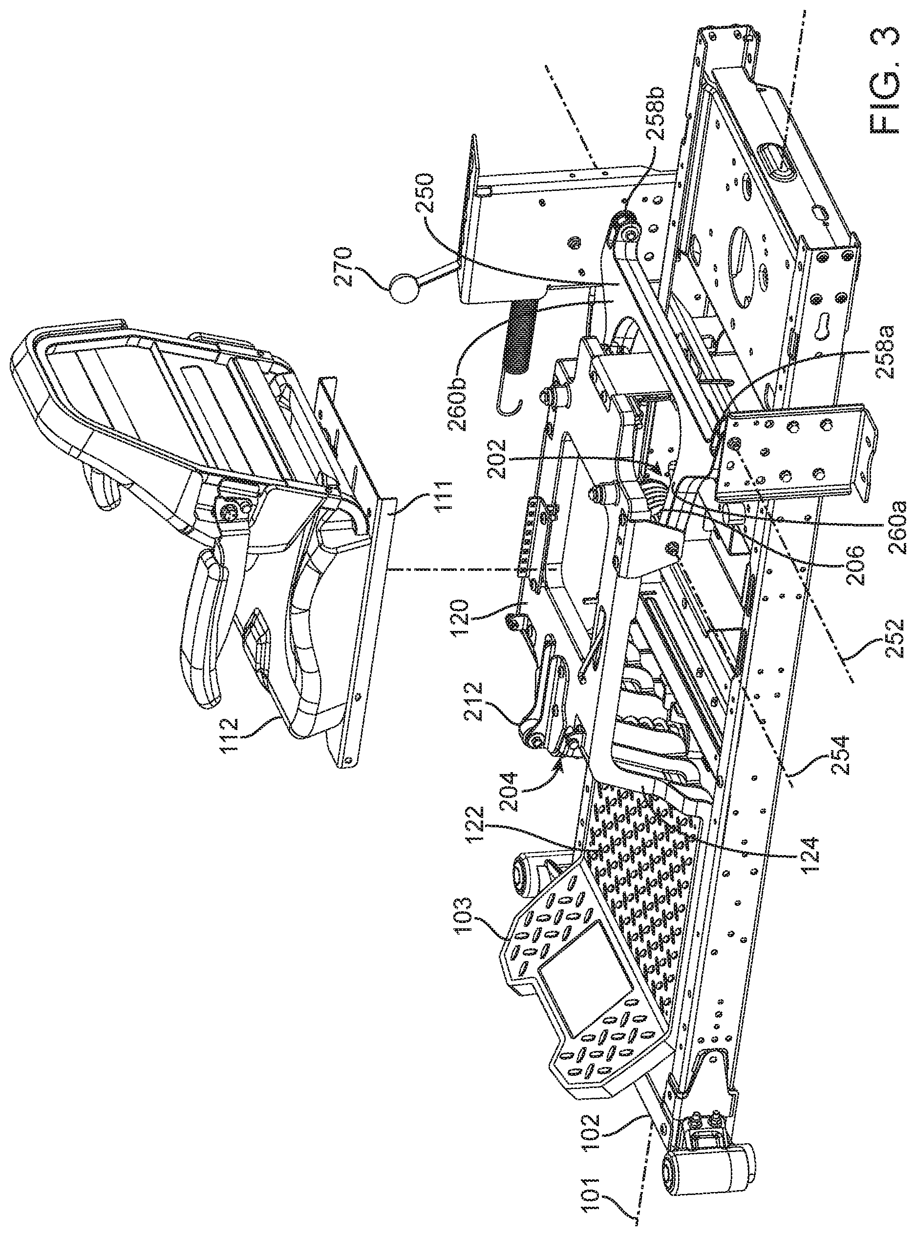Patent US12311818 Figure 3 – Grounds maintenance vehicle with adjustable suspension system