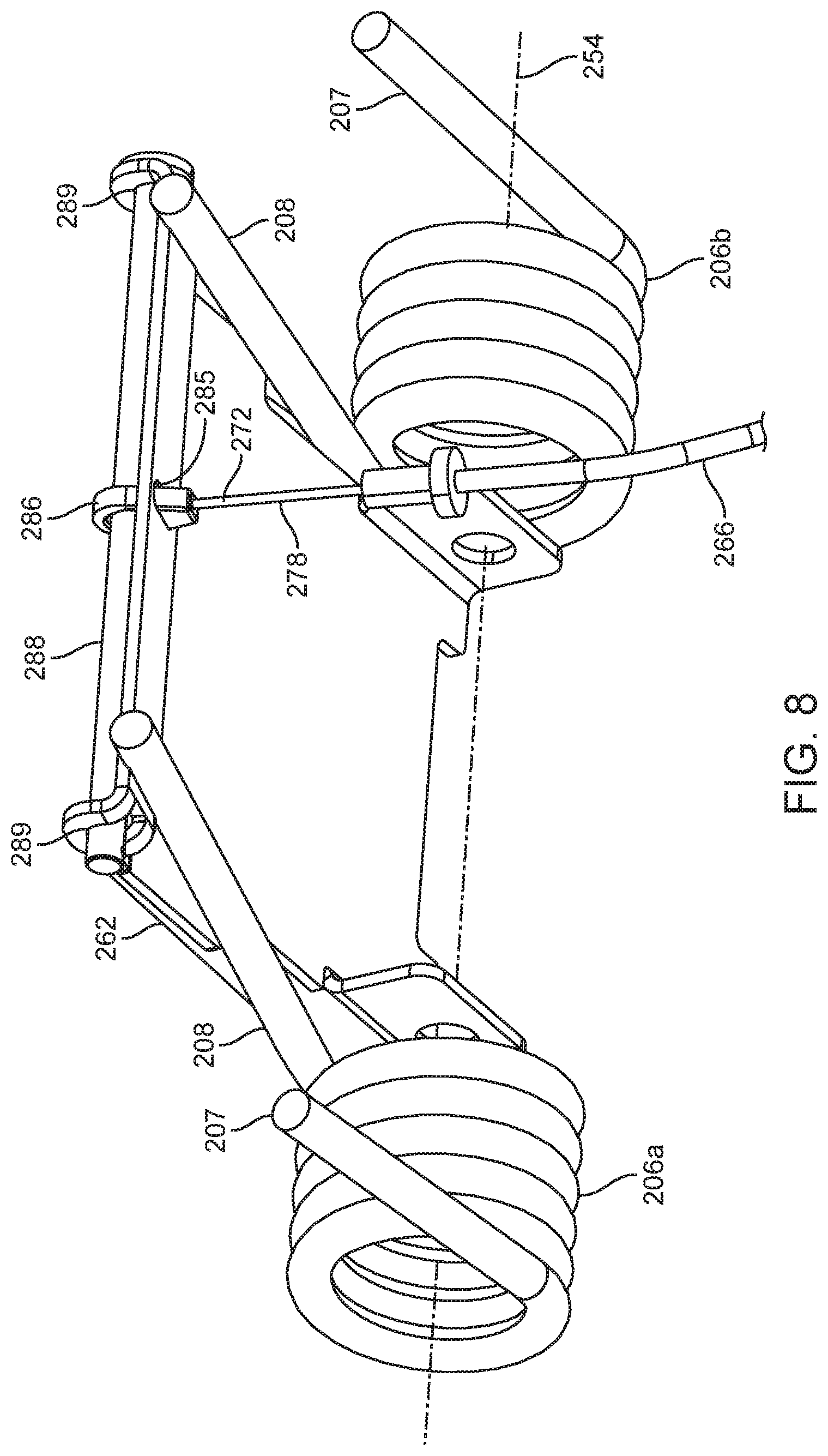 Patent US12311818 Figure 8 – Grounds maintenance vehicle with adjustable suspension system