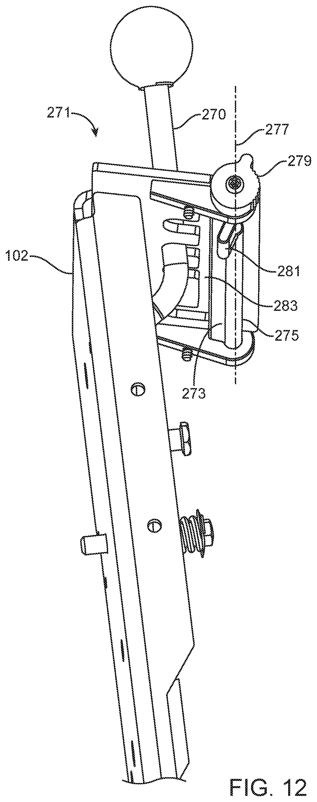 Patent US12311818 Figure 12 – Grounds maintenance vehicle with adjustable suspension system