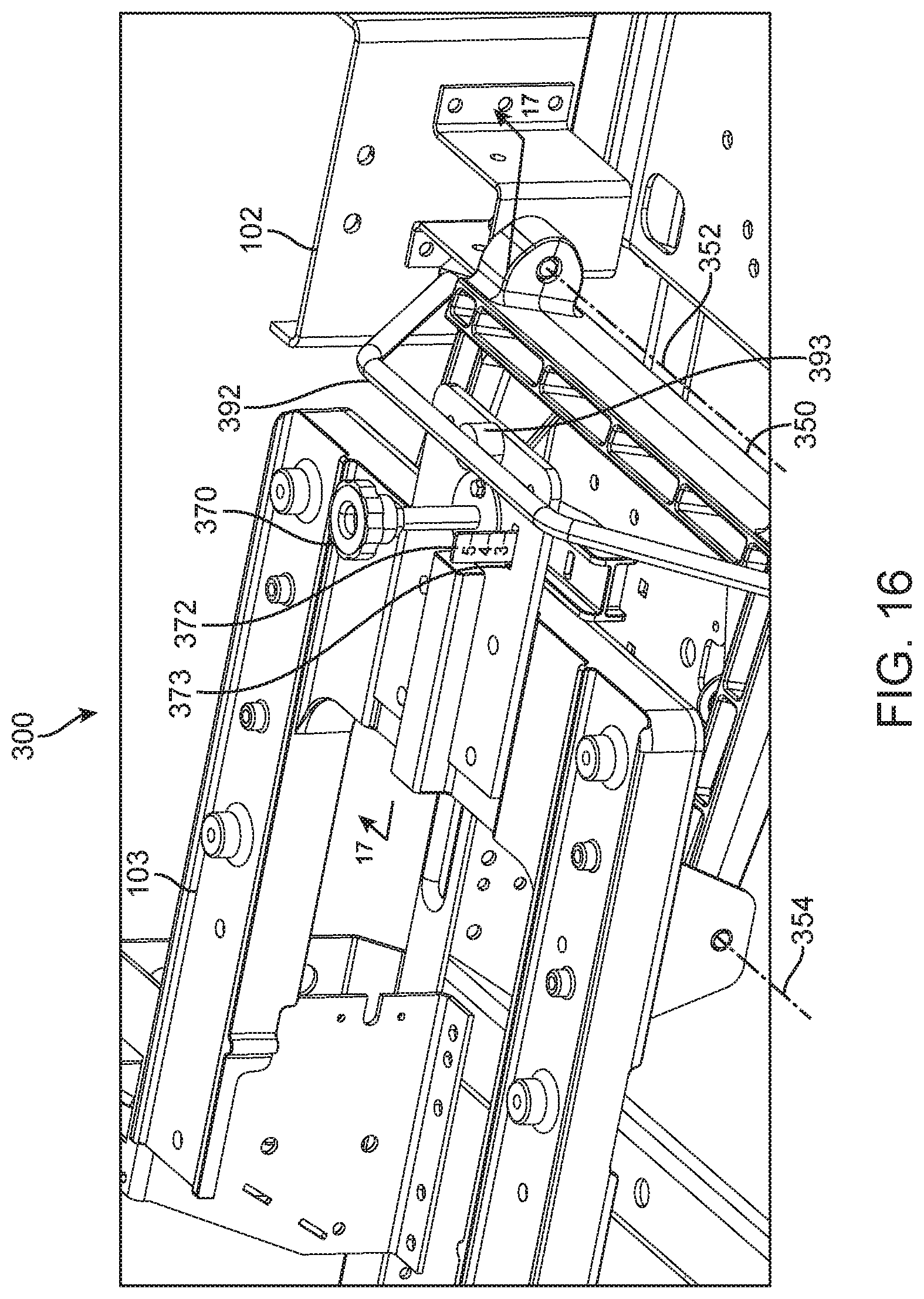 Patent US12311818 Figure 16 – Grounds maintenance vehicle with adjustable suspension system