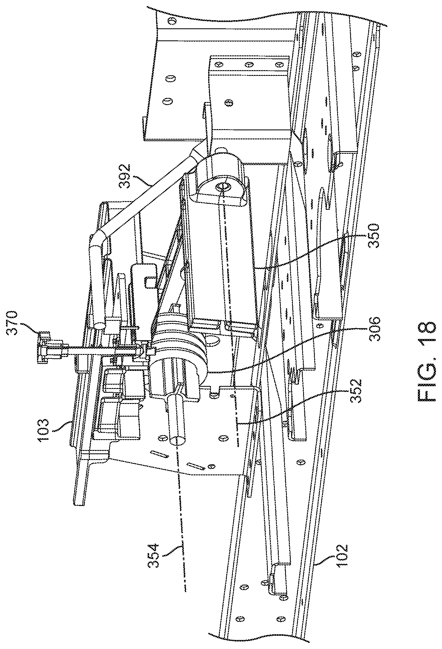 Patent US12311818 Figure 18 – Grounds maintenance vehicle with adjustable suspension system
