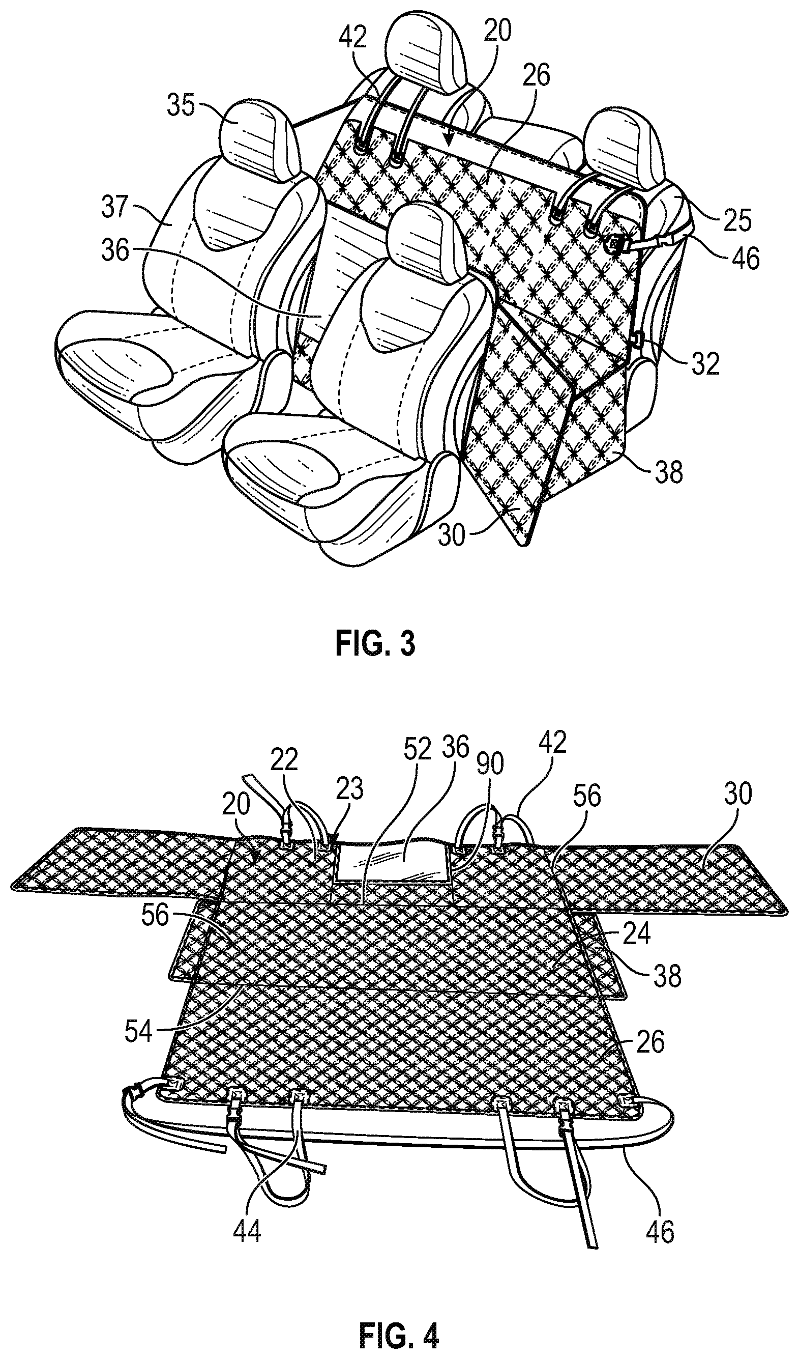 Patent US12311819 Figure 3 – Cover for fold-up vehicle seats