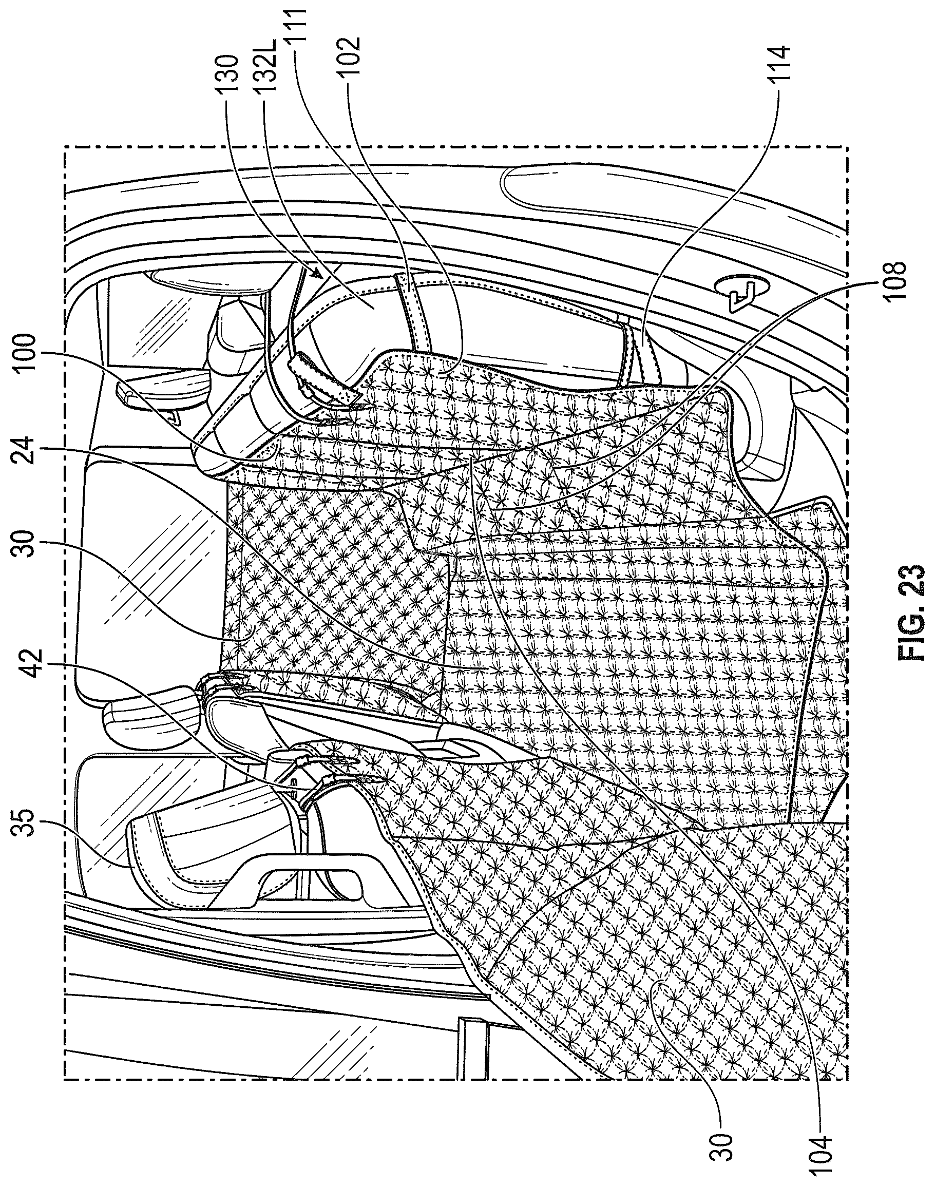 Patent US12311819 Figure 13 – Cover for fold-up vehicle seats