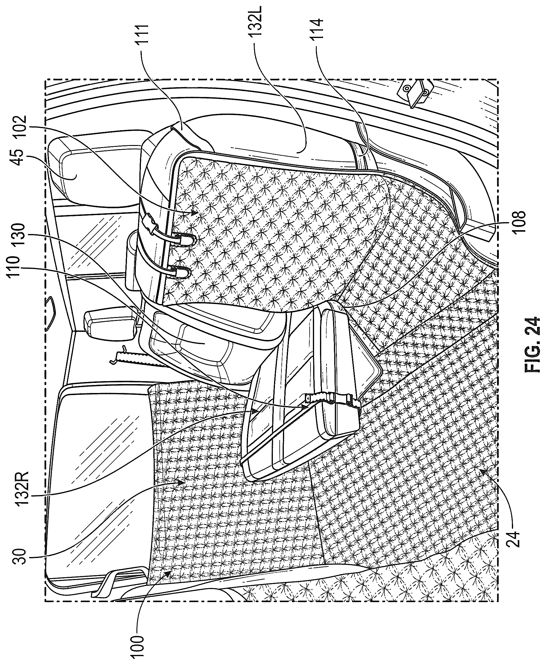 Patent US12311819 Figure 14 – Cover for fold-up vehicle seats