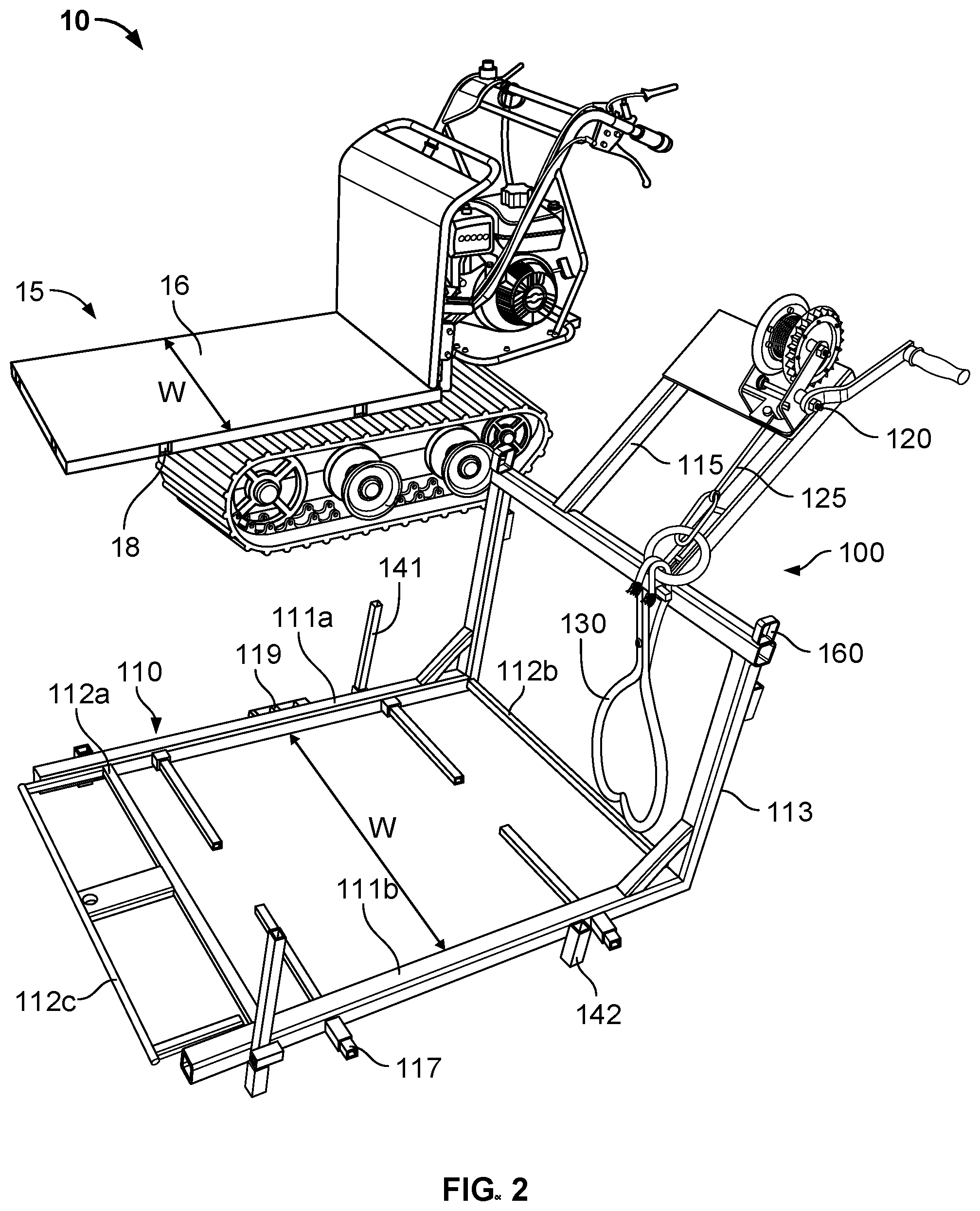 Patent US12311826 Figure 2 – Log hauler devices, systems, and methods