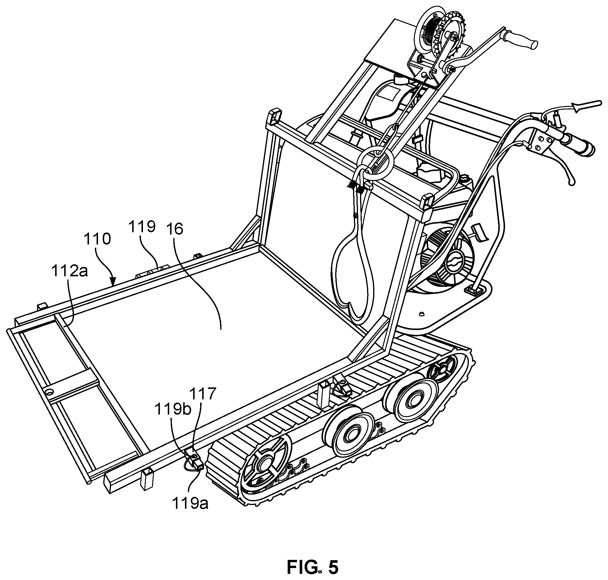 Patent US12311826 Figure 5 – Log hauler devices, systems, and methods