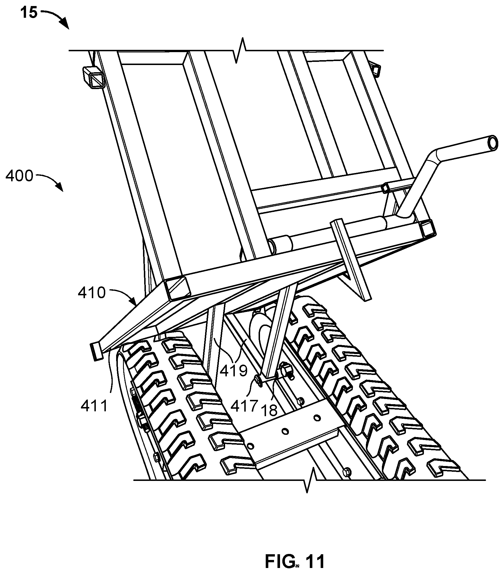 Patent US12311826 Figure 11 – Log hauler devices, systems, and methods