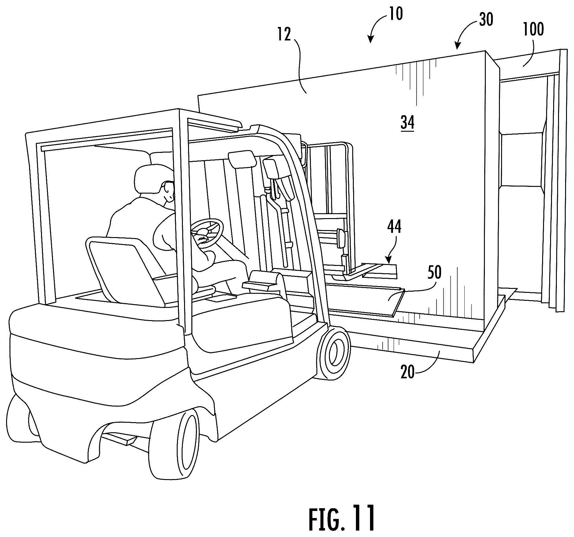 Patent US12311830 Figure 7 – Bulkhead for trailers and shipping containers