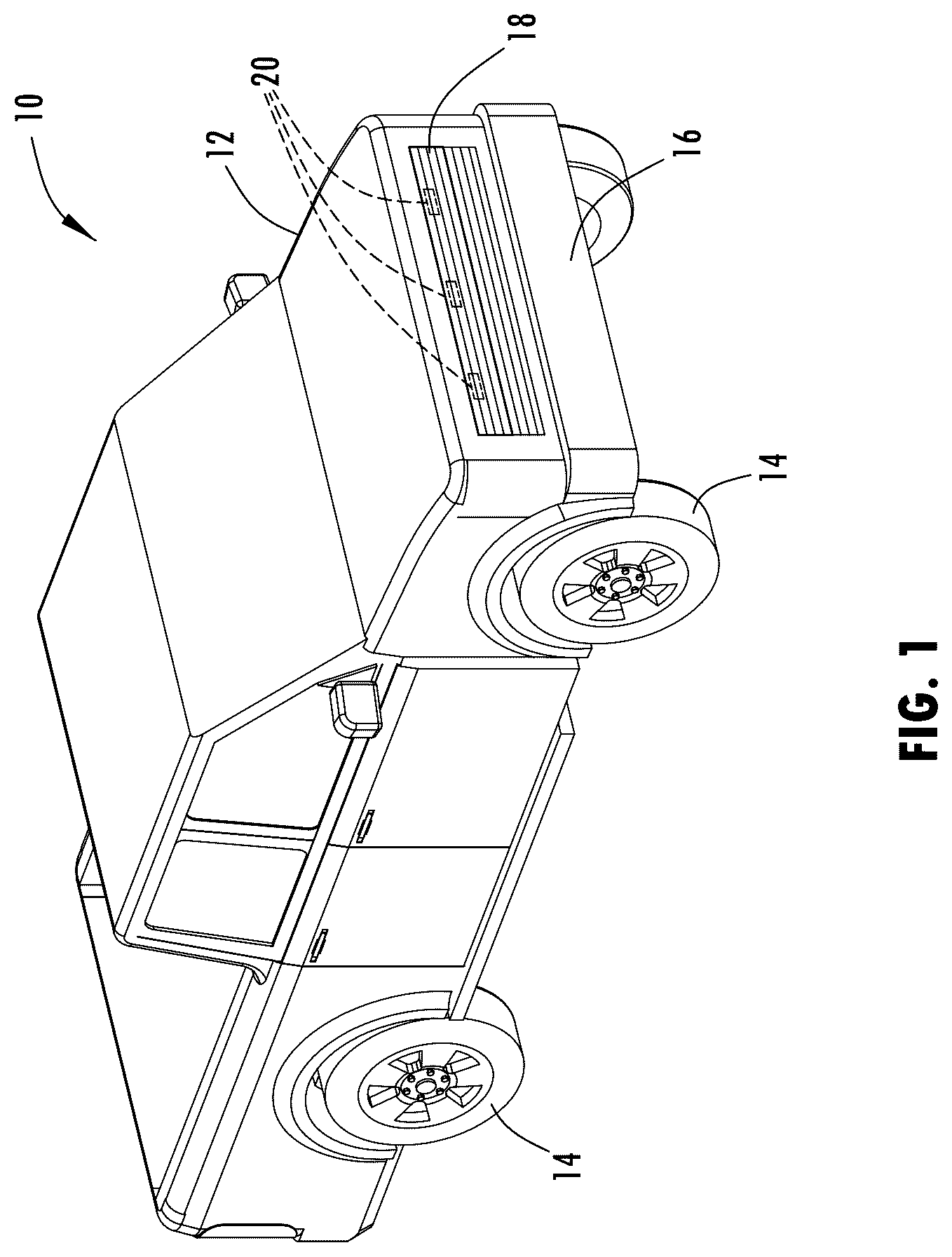 Patent US12311833 Figure 1 – Vehicle marker lighting device having a light pipe