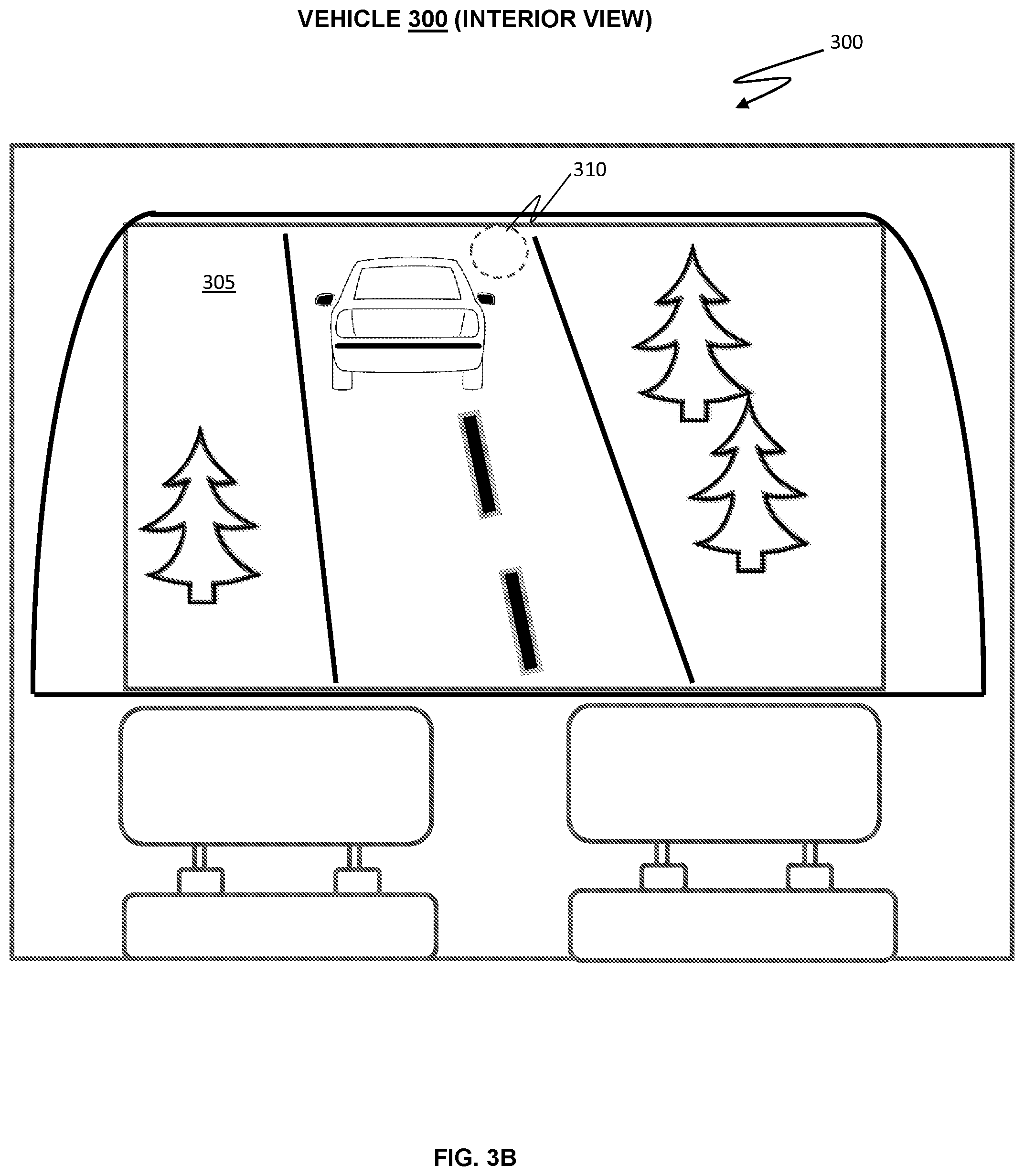 Patent US12311835 Figure 4 – Rear window-mounted double-sided display for emergency vehicle use