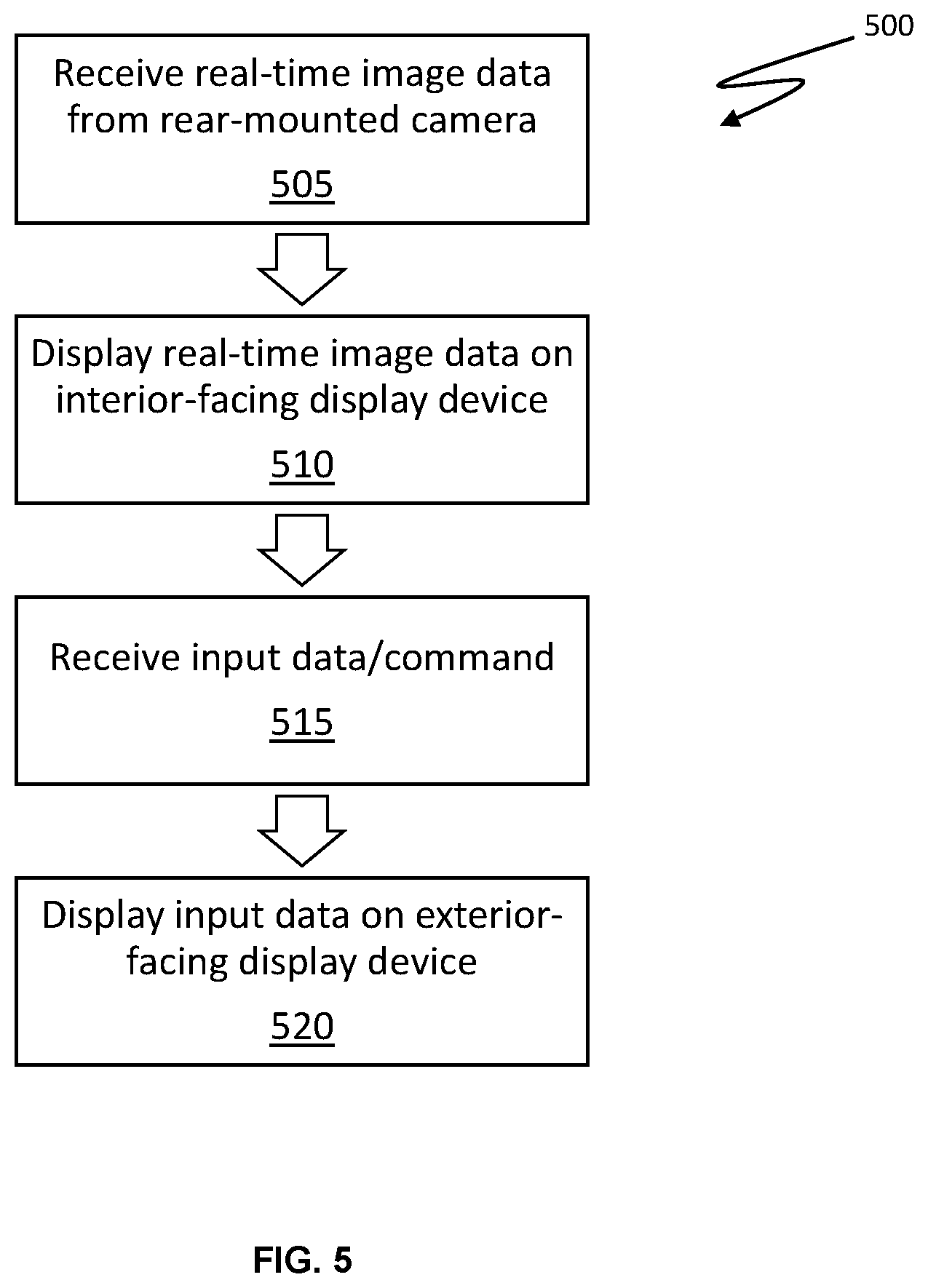 Patent US12311835 Figure 6 – Rear window-mounted double-sided display for emergency vehicle use