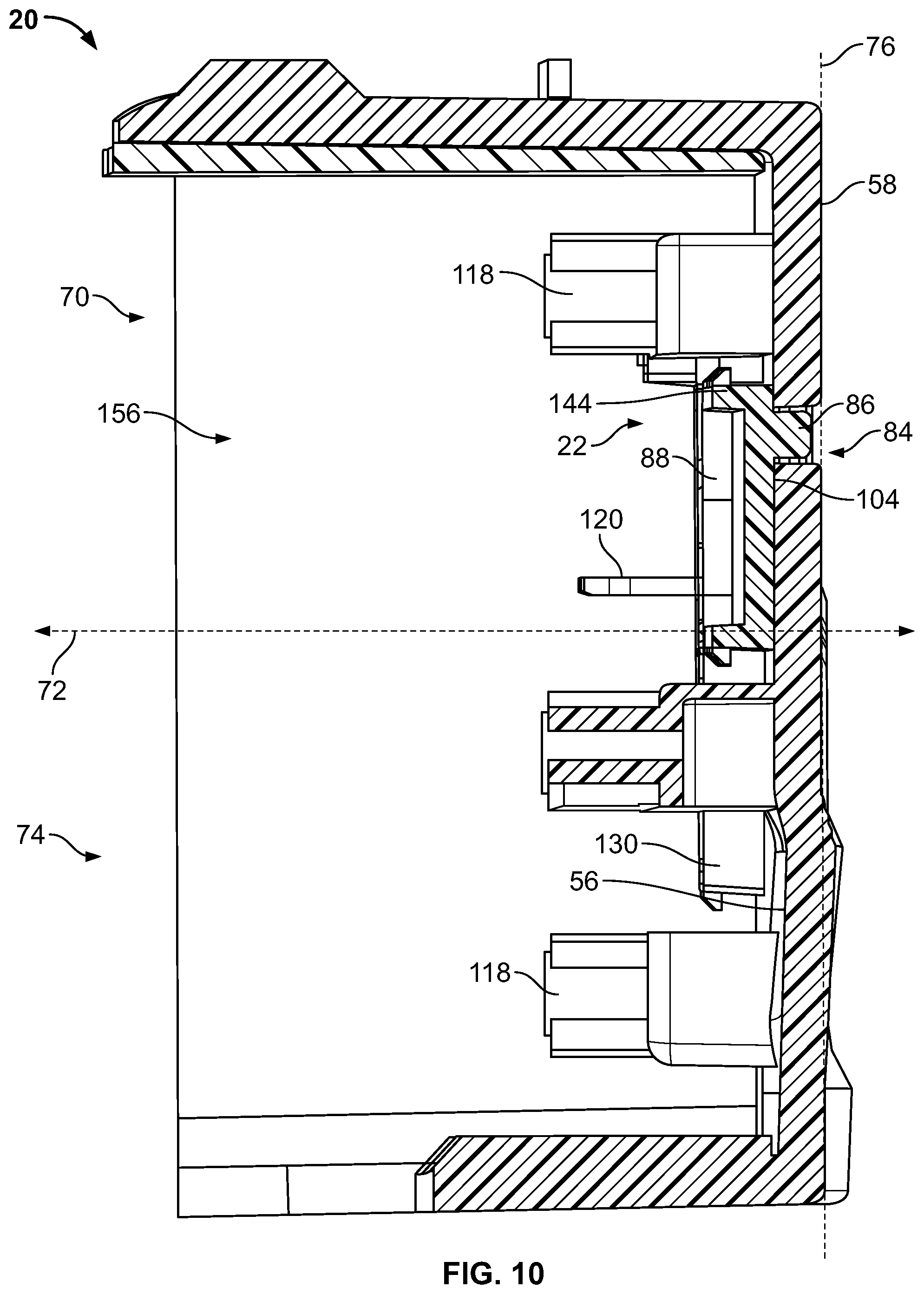Patent US12311836 Figure 6 – Systems and methods for a lighting assembly for a golf cart