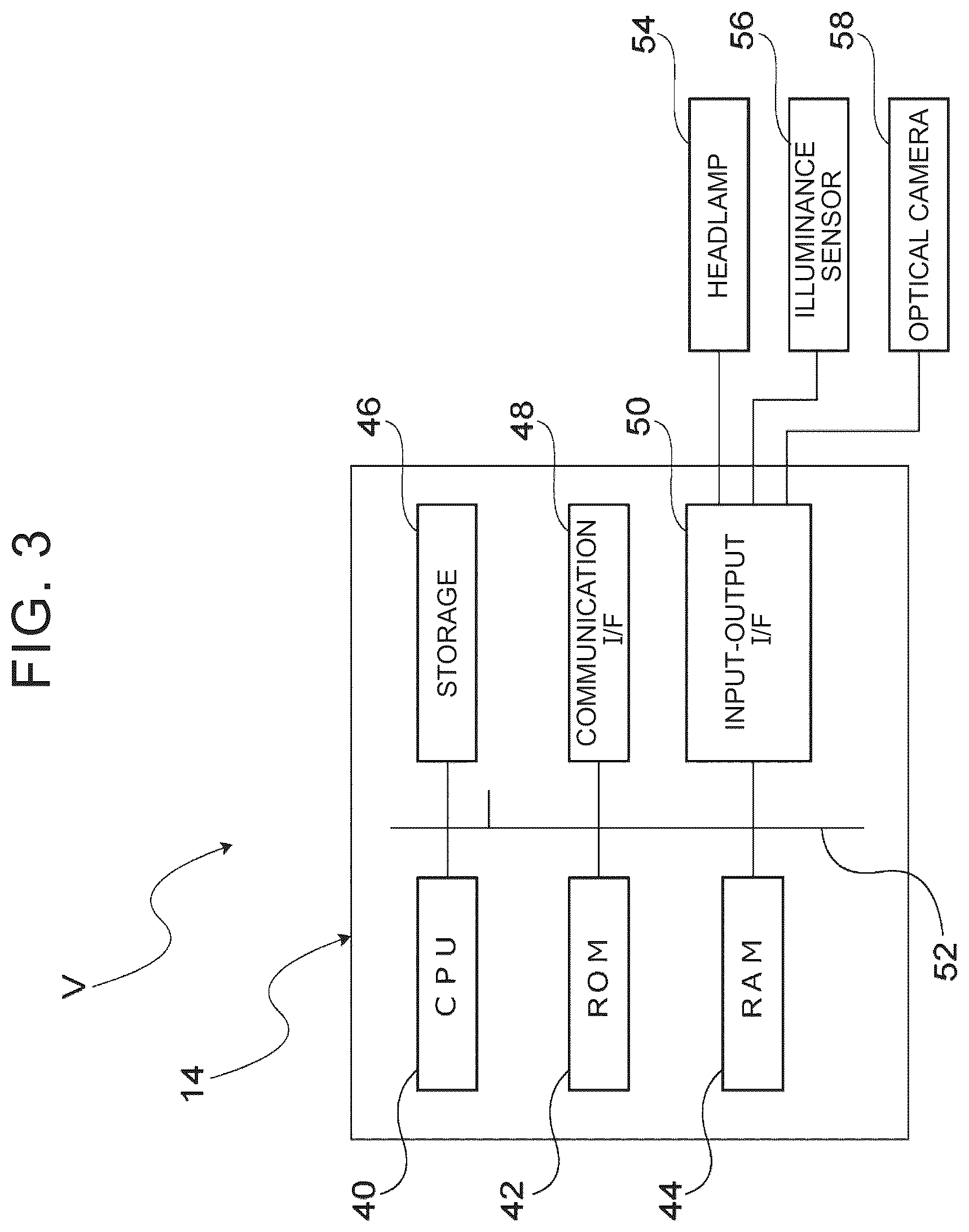 Patent US12311838 Figure 3 – Vehicle lamp information notification device, vehicle lamp information notification system, vehicle lamp information notification method, and non-transitory storage medium