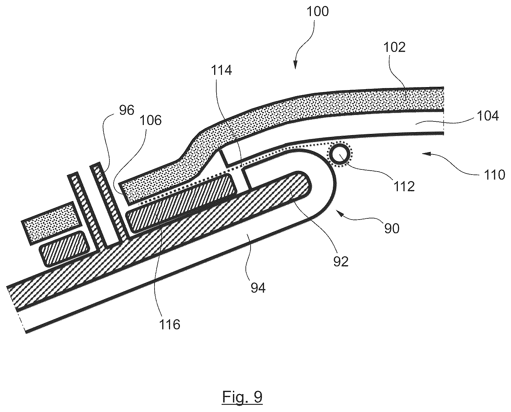 Patent US12311840 Figure 6 – Lighting device, interior trim assembly including the lighting device and method of manufacturing a trim assembly