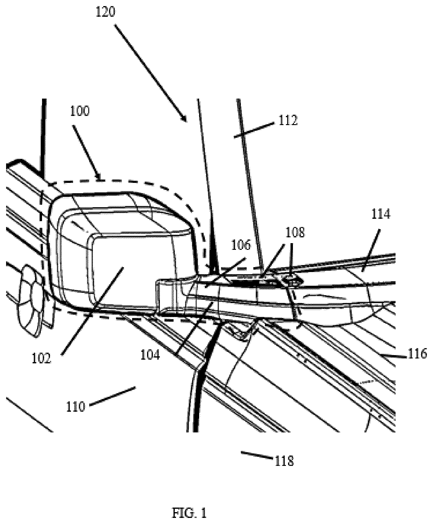 Patent US12311844 Figure 1 – Exterior rear view assembly and vehicle therewith
