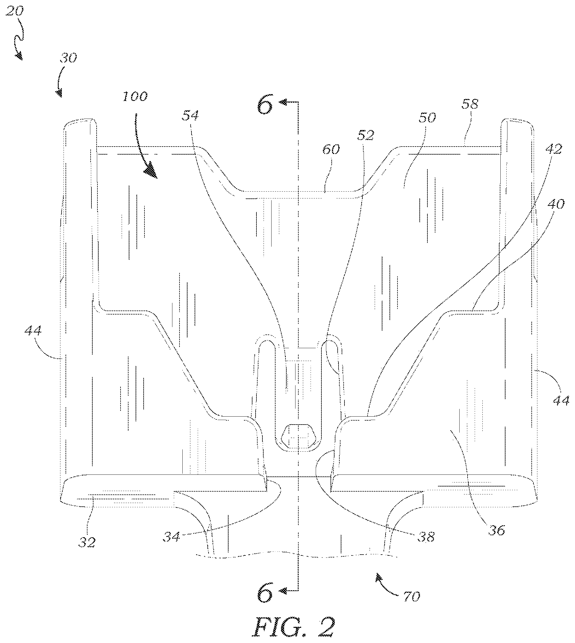 Patent US12311846 Figure 2 – Retainer for a mobile device and method of use thereof