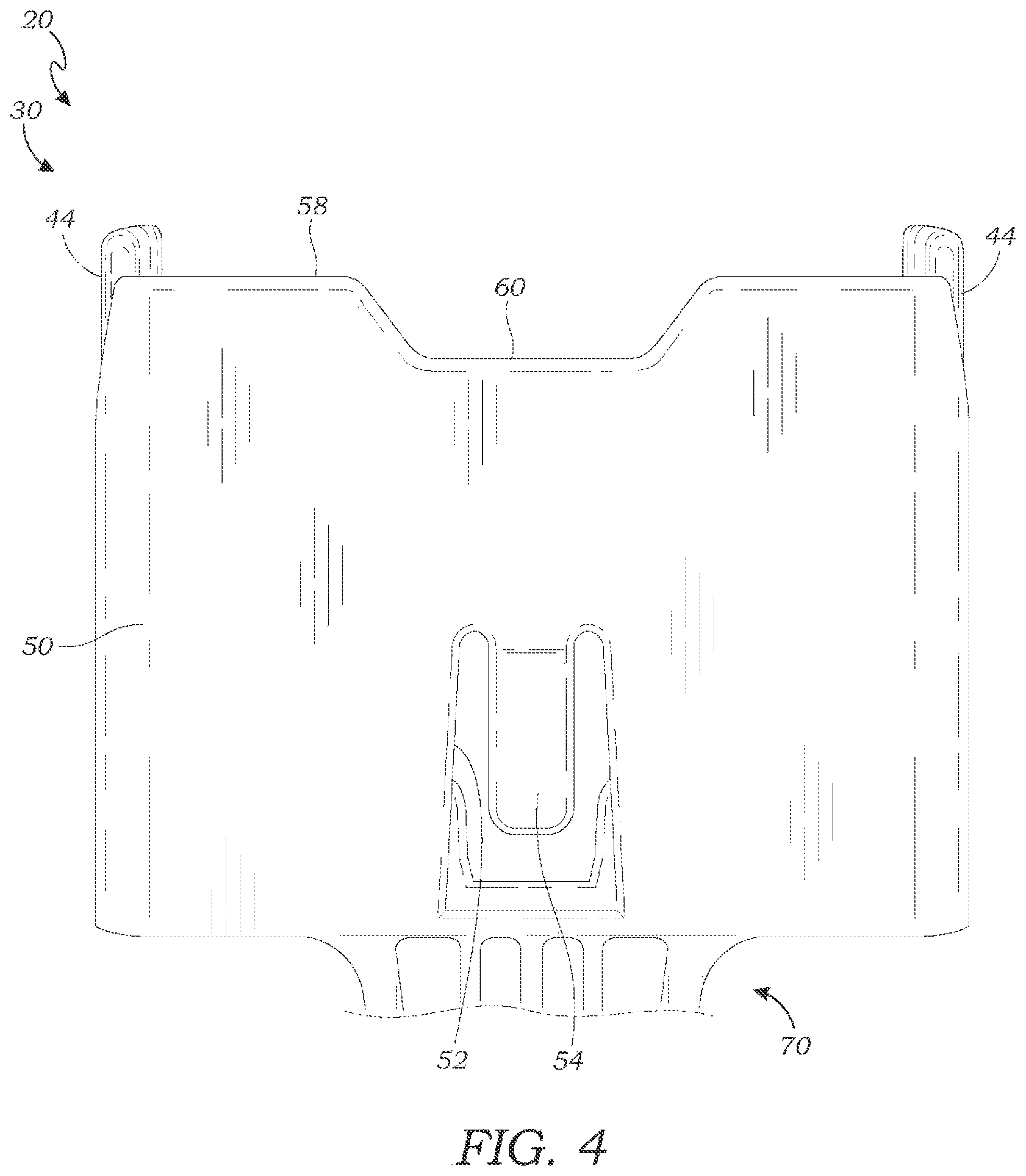 Patent US12311846 Figure 4 – Retainer for a mobile device and method of use thereof