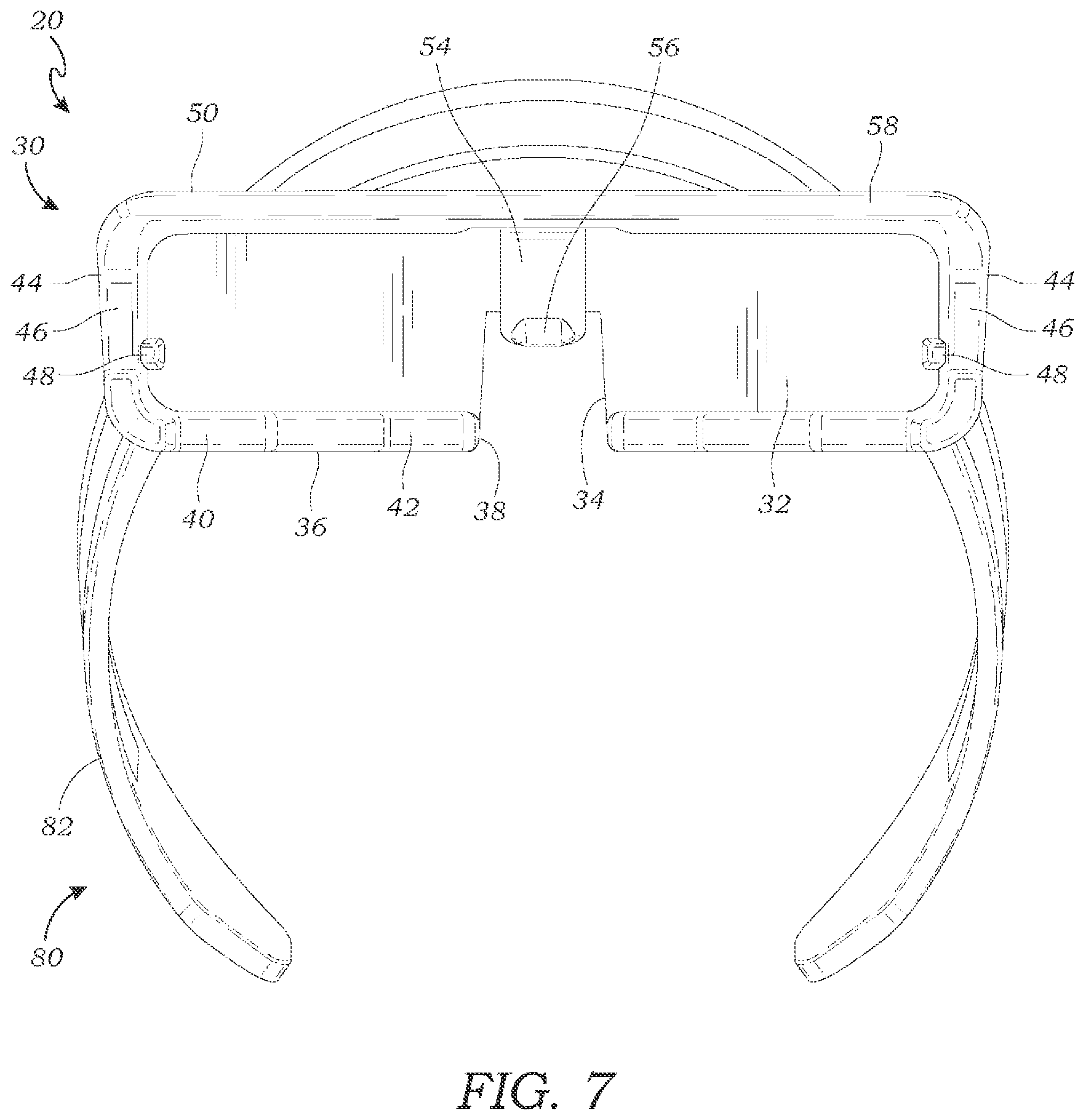 Patent US12311846 Figure 7 – Retainer for a mobile device and method of use thereof