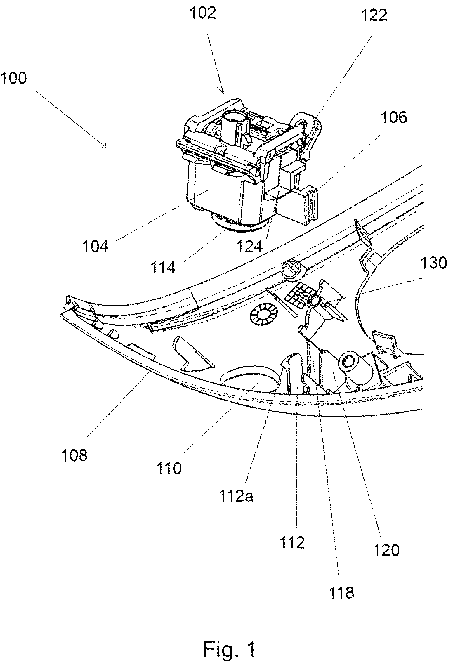 Patent US12311847 Figure 1 – Camera assembly arrangement for vehicle rear view cover and rear view device therewith