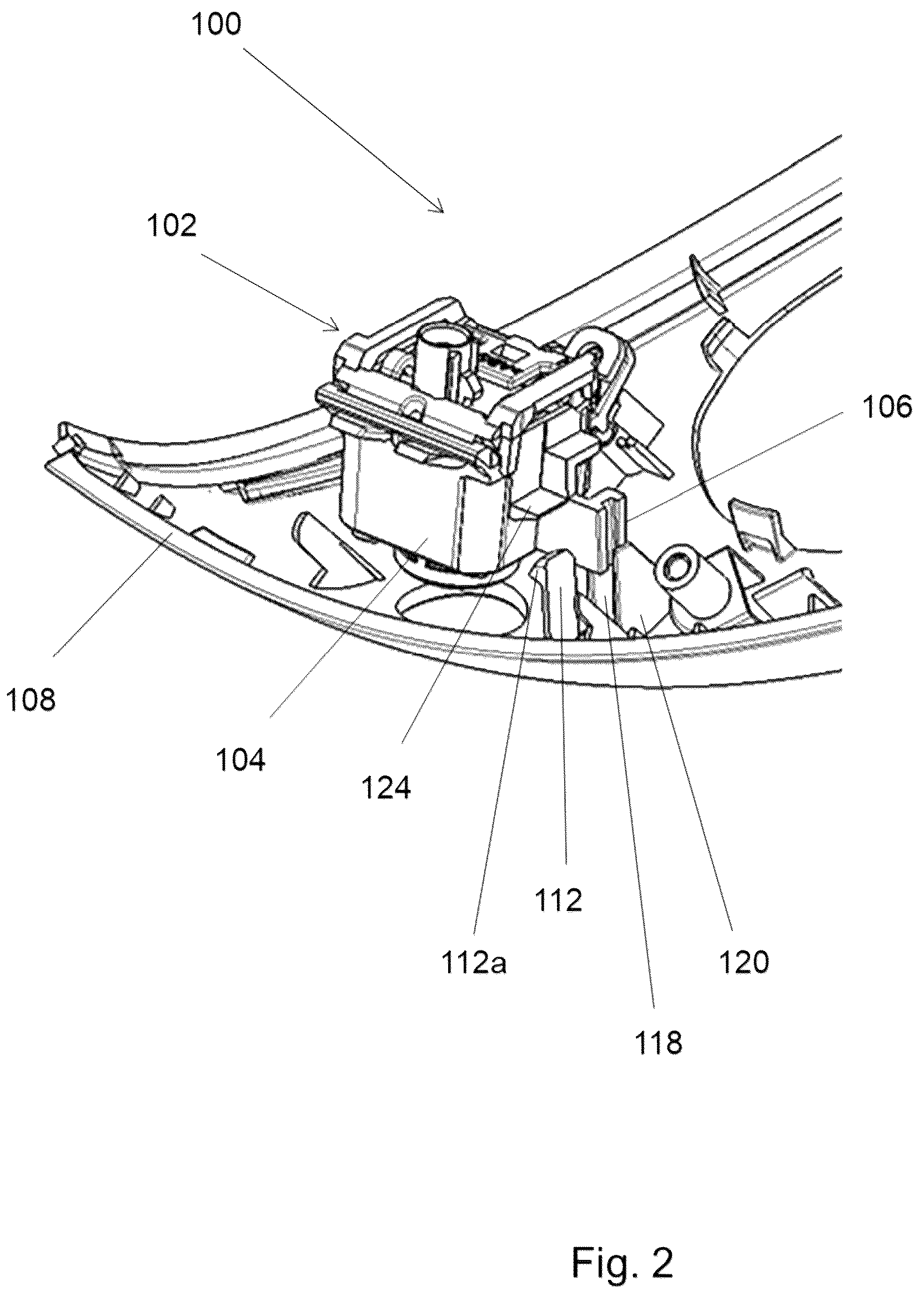 Patent US12311847 Figure 2 – Camera assembly arrangement for vehicle rear view cover and rear view device therewith
