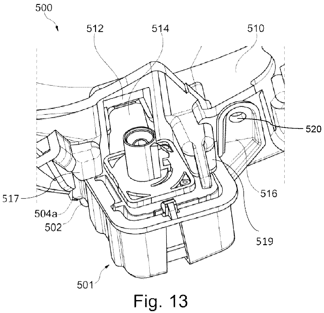 Patent US12311847 Figure 11 – Camera assembly arrangement for vehicle rear view cover and rear view device therewith