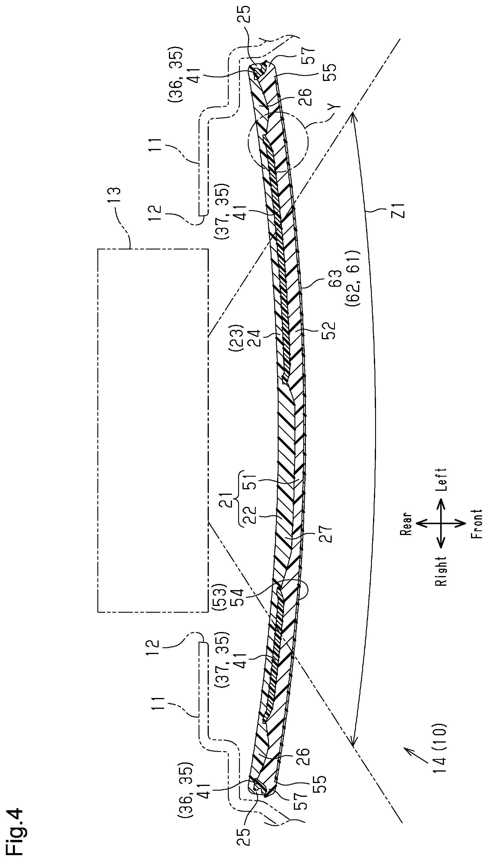 Patent US12311850 Figure 3 – Vehicle exterior part