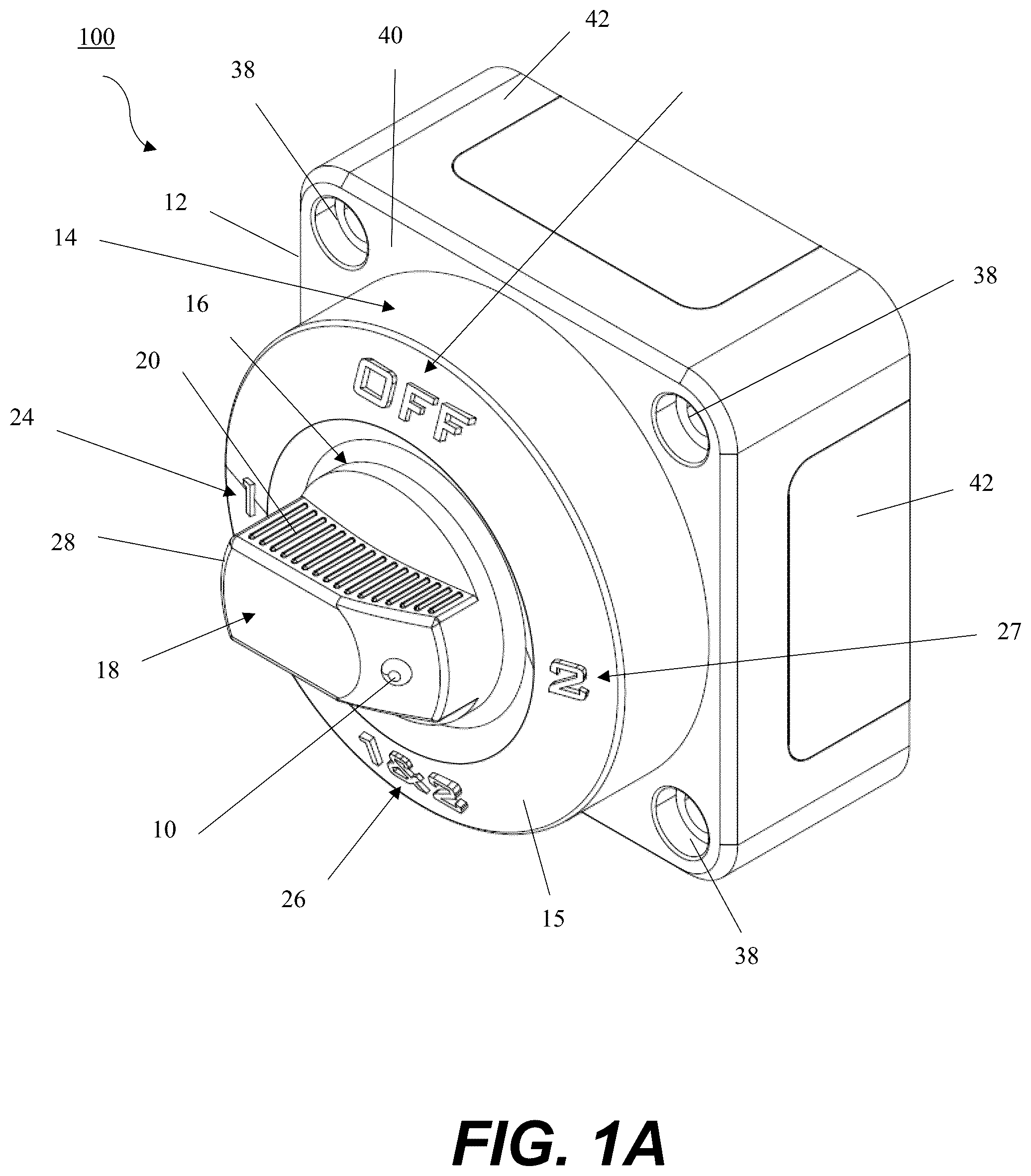 Patent US12311851 Figure 1 – Watercraft battery switch system with visual indicator