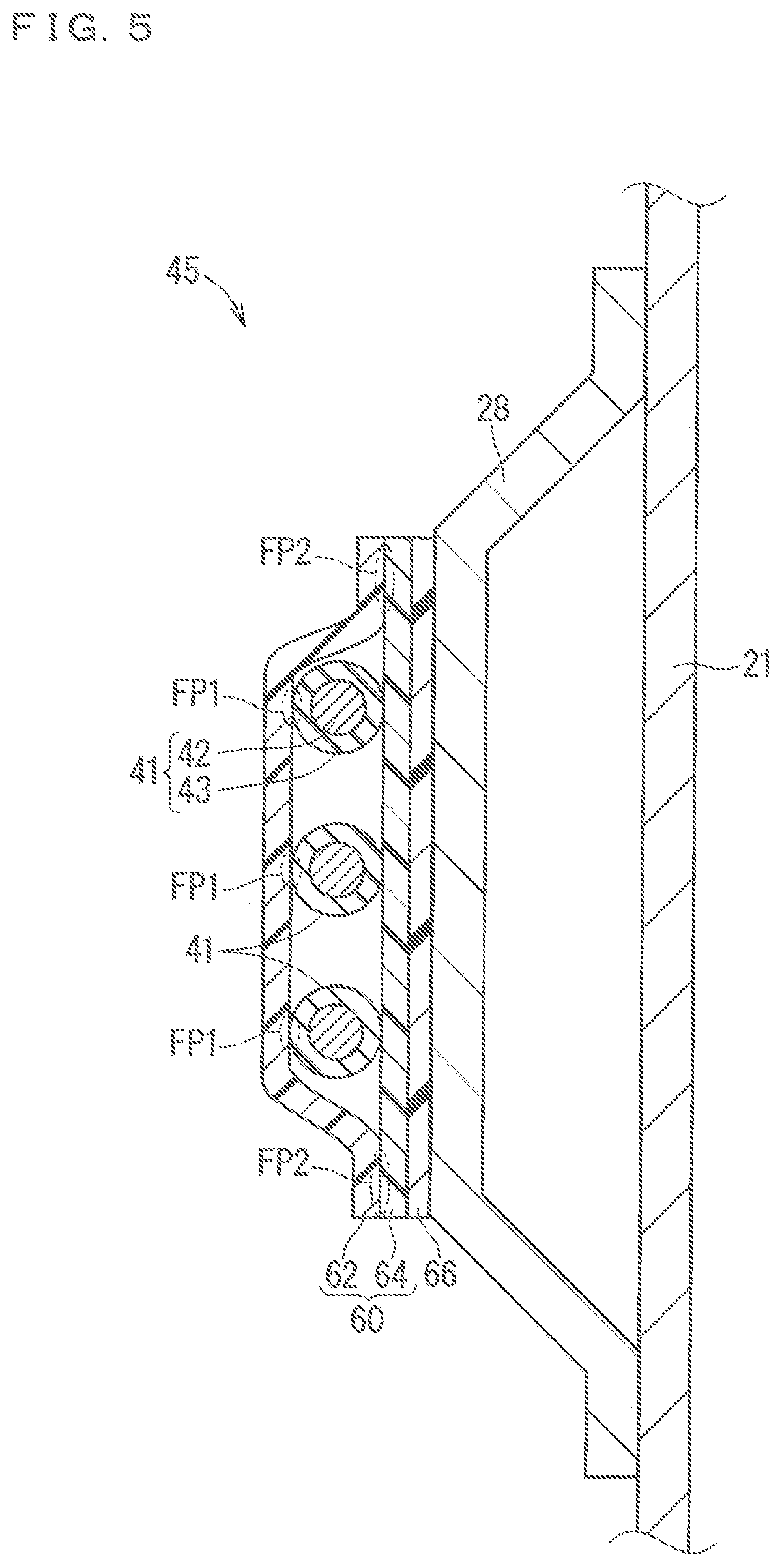 Patent US12311853 Figure 5 – Door wiring module and assembling structure of door wiring module