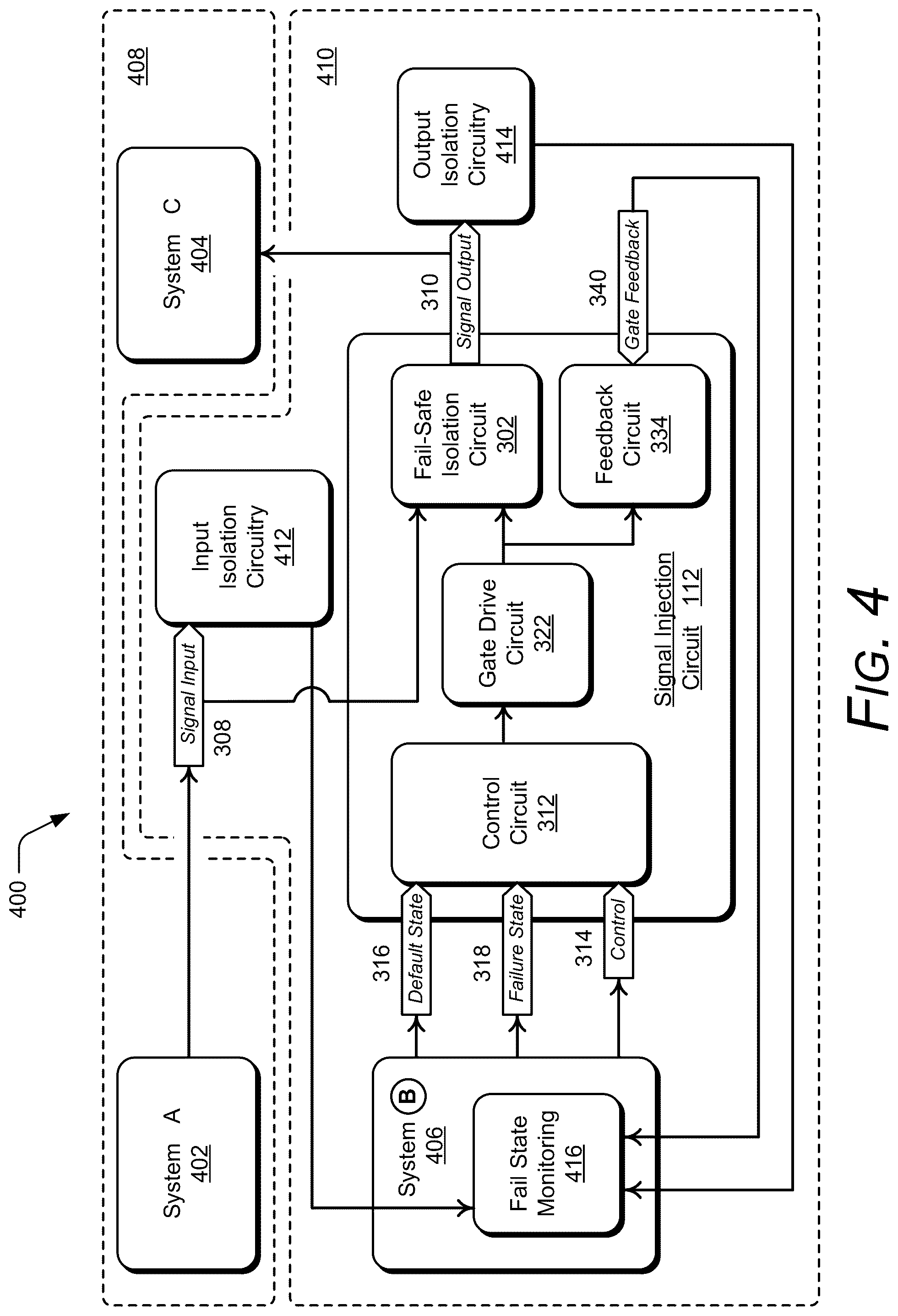 Patent US12311854 Figure 4 – Fail-safe signal injection