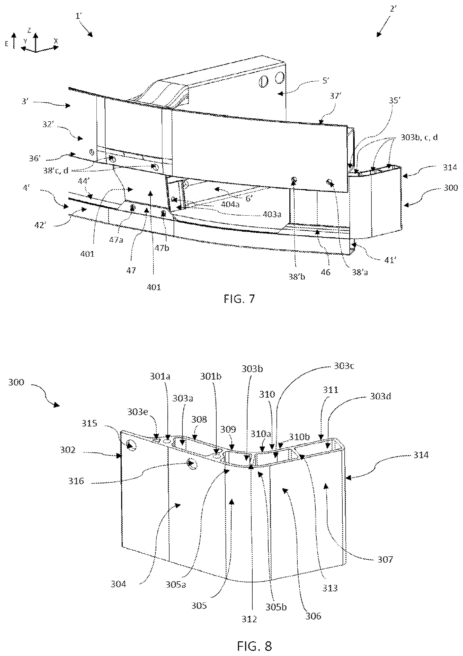 Patent US12311856 Figure 4 – Connecting element for improved crash behaviour in a car to car collision