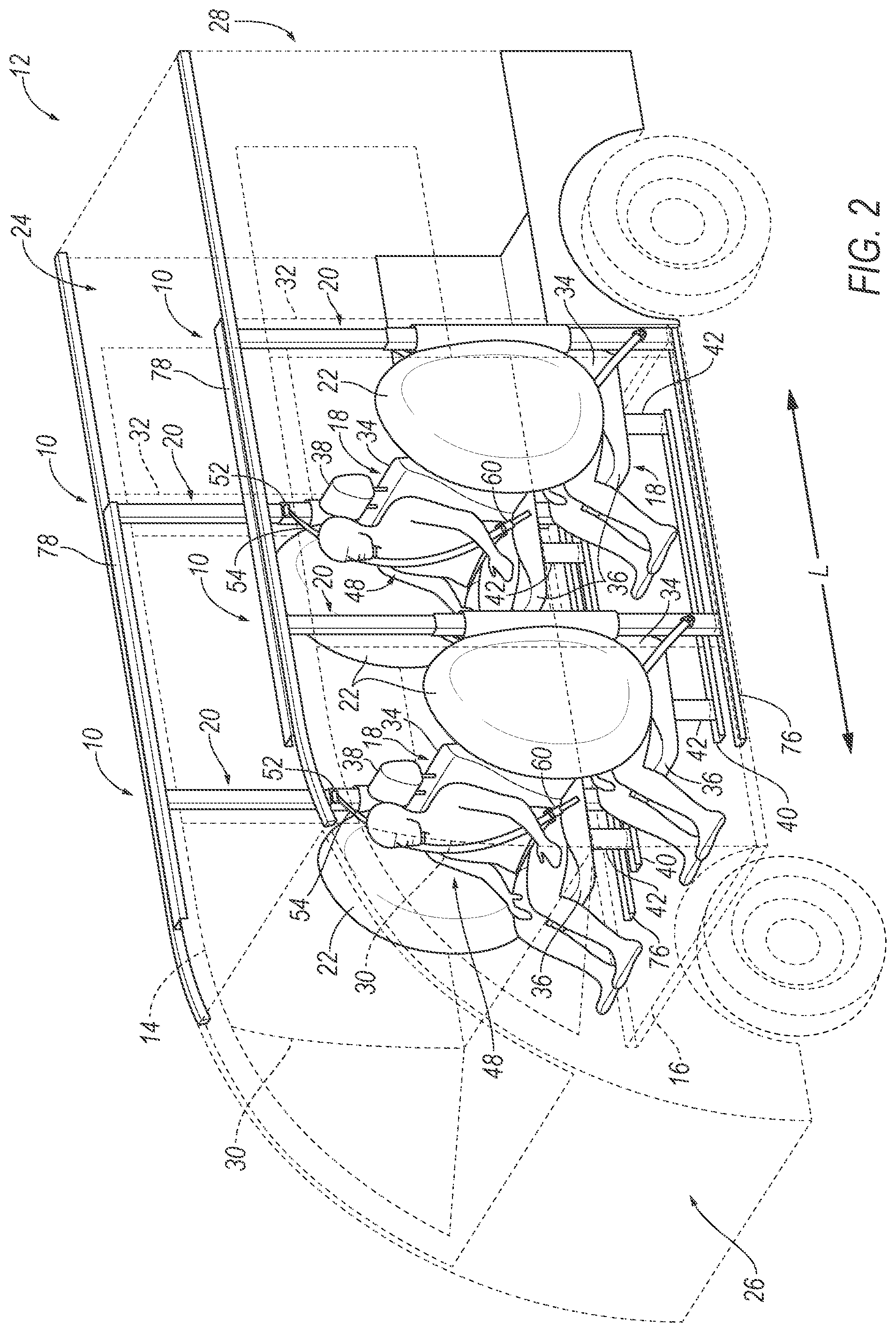 Patent US12311860 Figure 2 – Slidable post adjacent rotatable seat